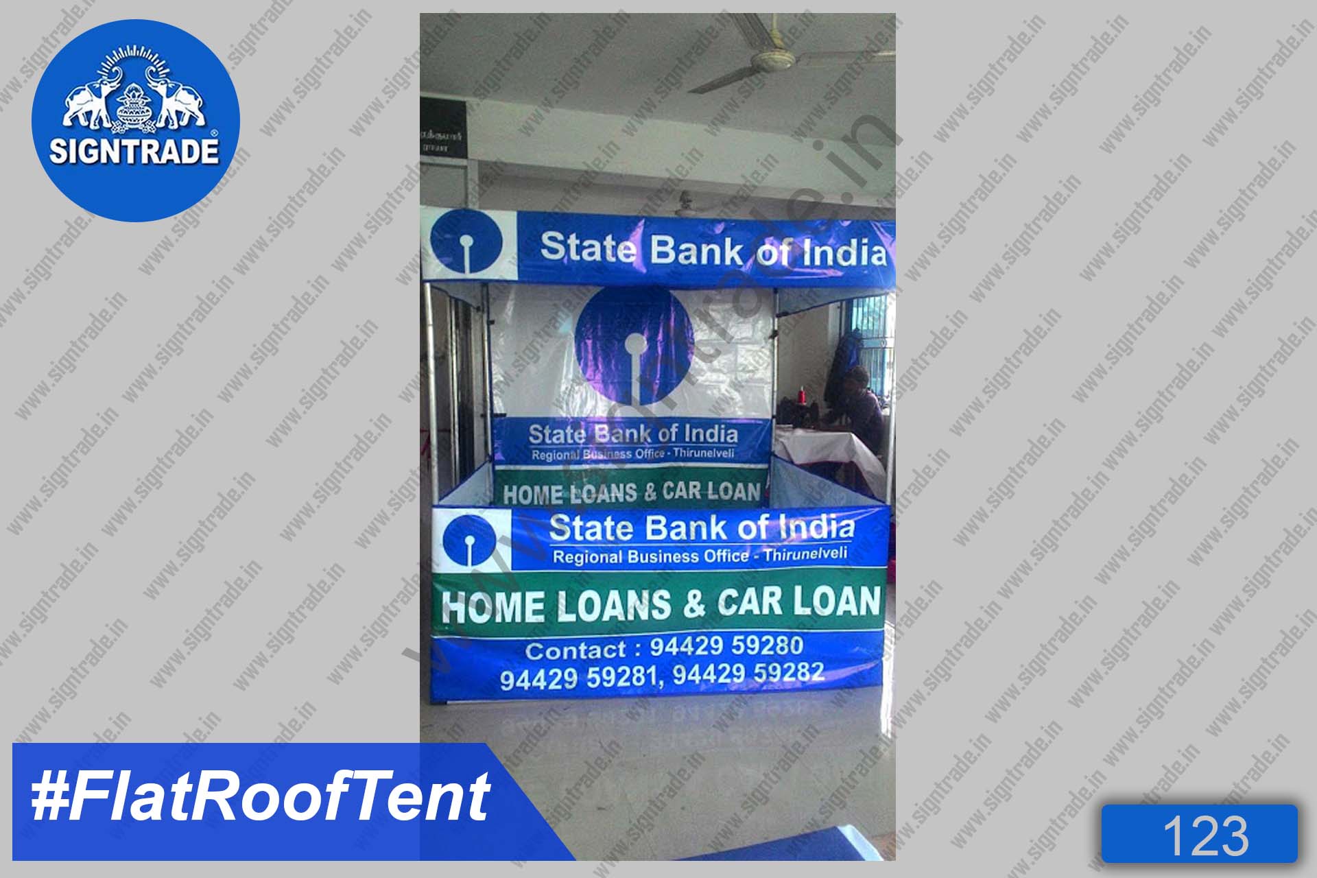 State Bank of India (Home & Car Loans) - Canopy Tent, Flat Roof Tent