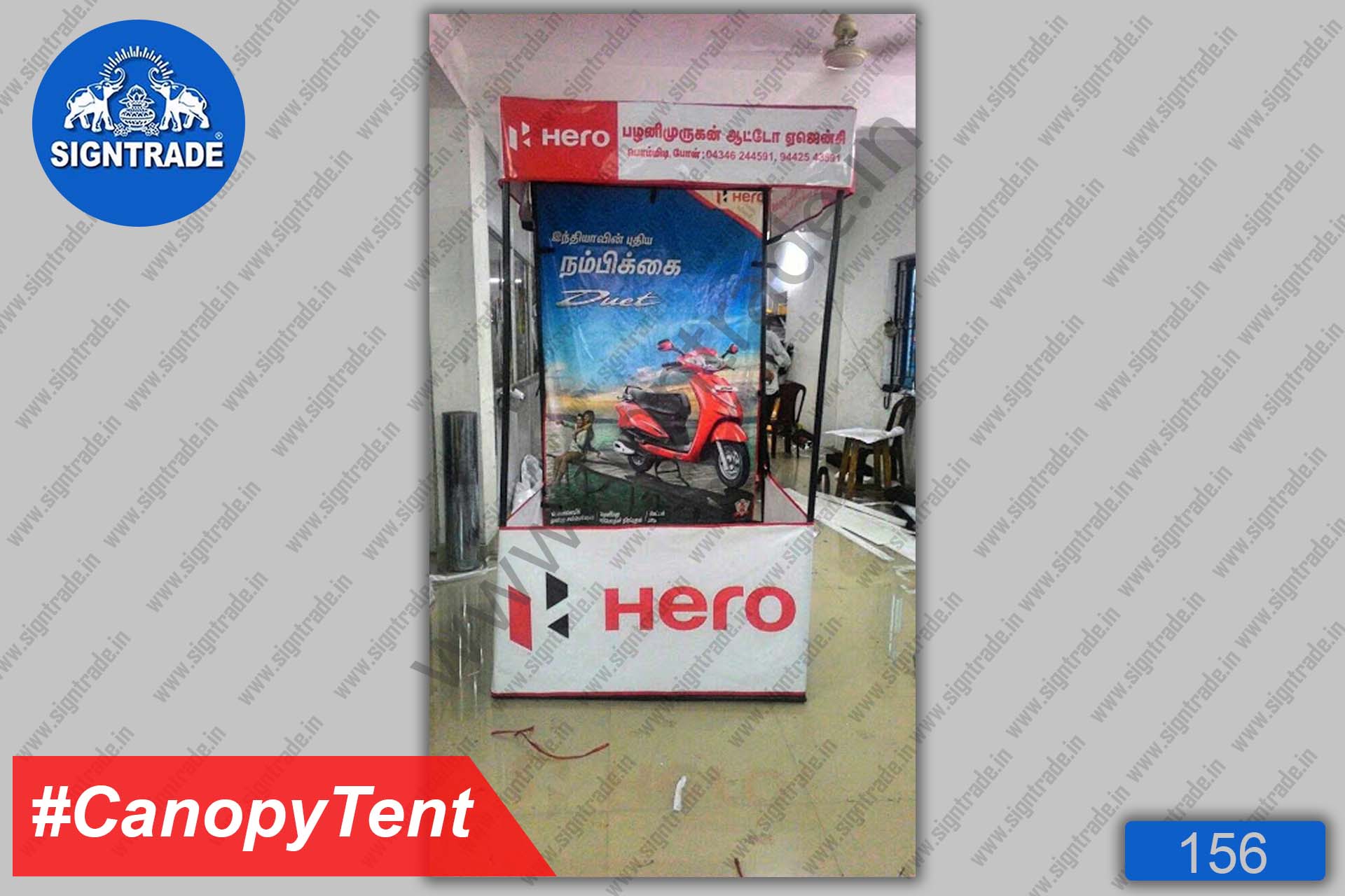 Flat Roof Tent, Canopy Tent - Hero - Palani Murugan Auto Agency