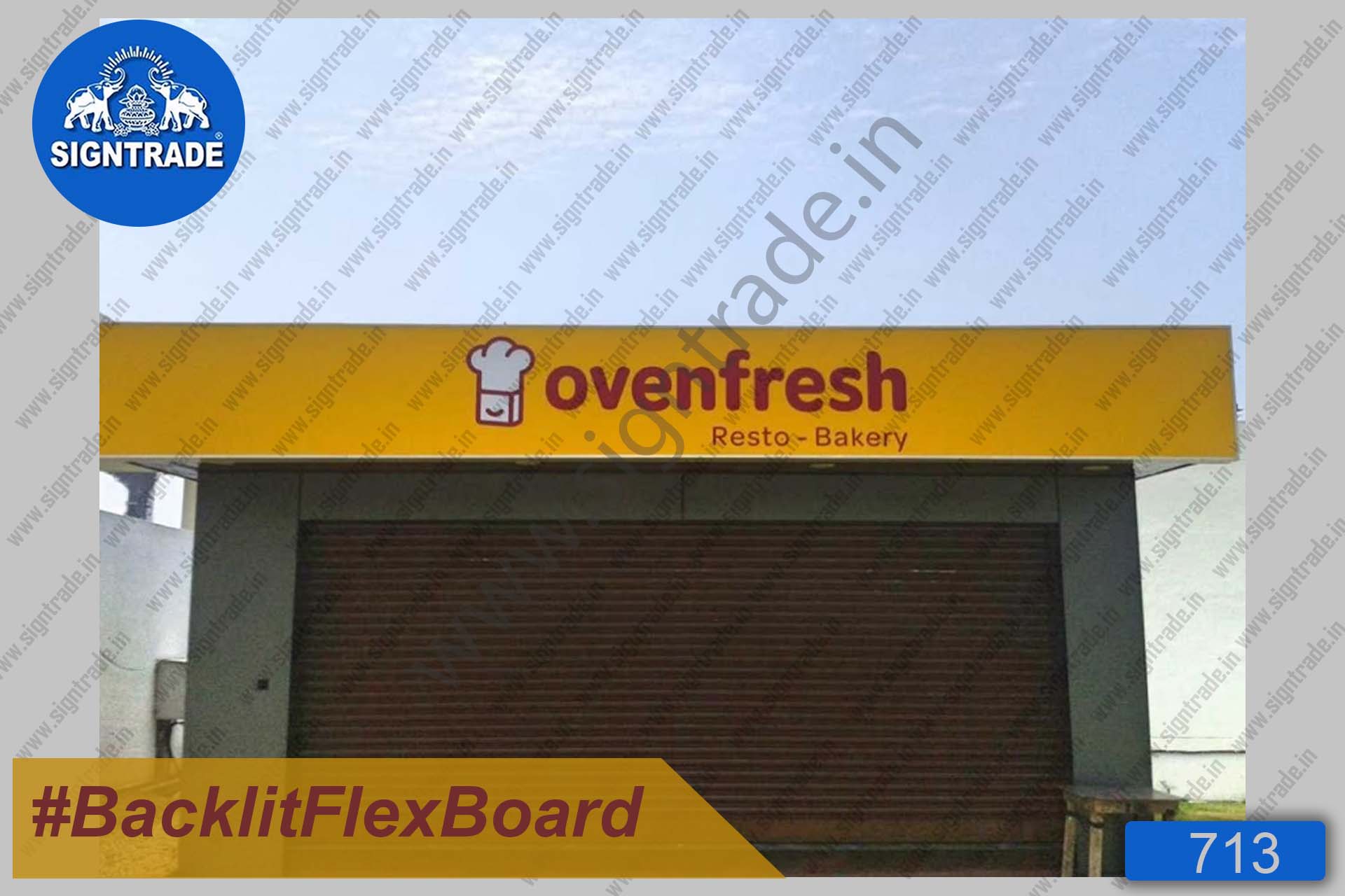 Oven Fresh Resto Bakery - Backlit Flex Board