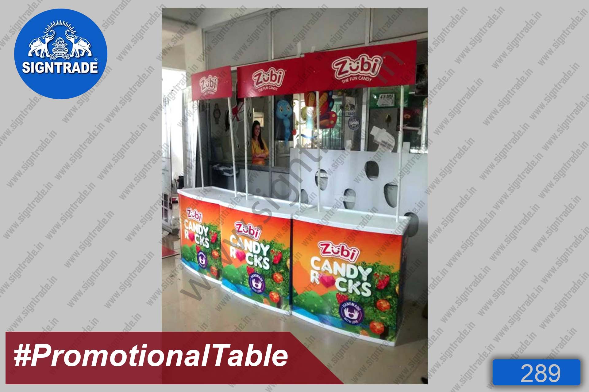 Zubi Candy Rocks - Promotional Table