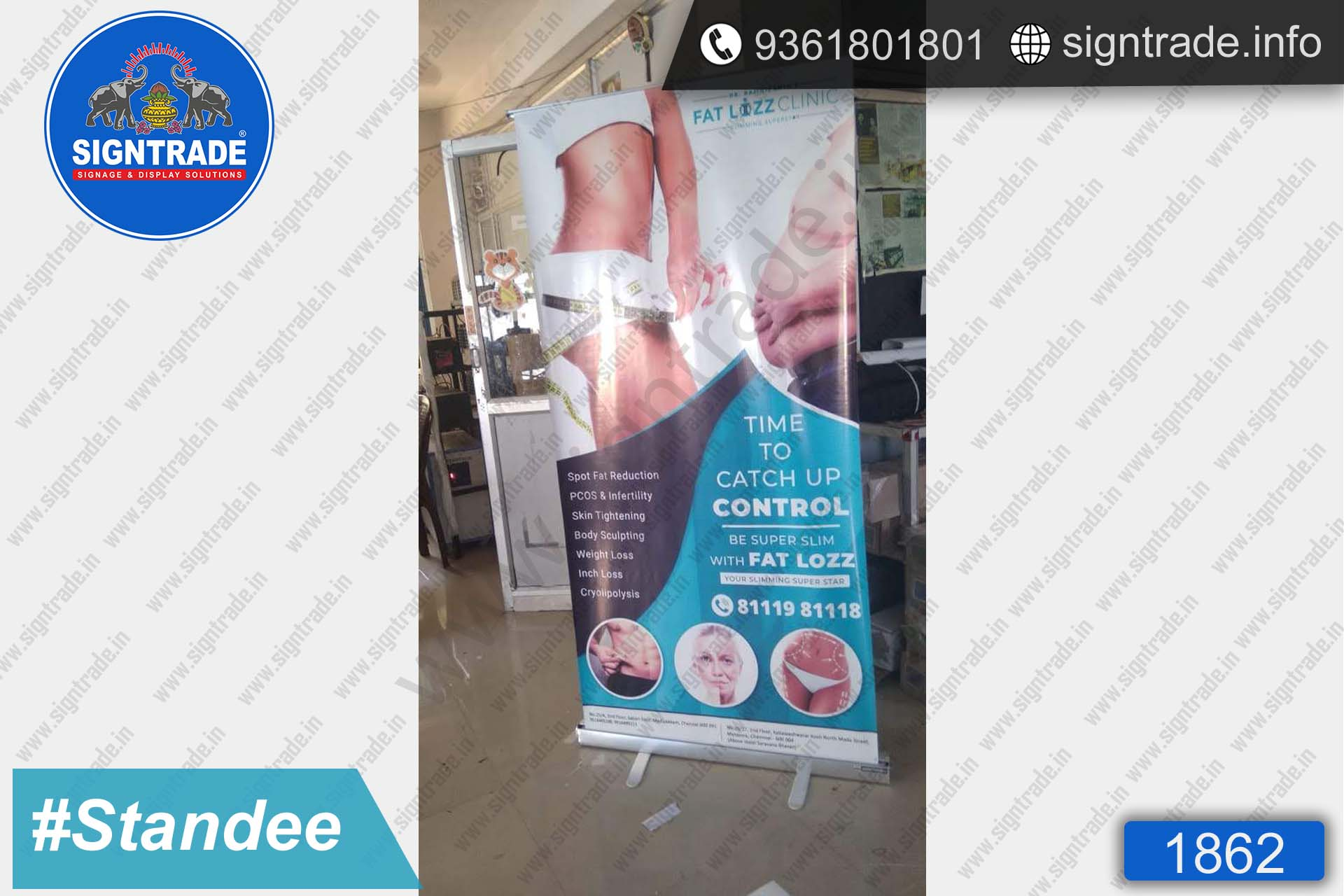 Fat Lozz Clinic standee