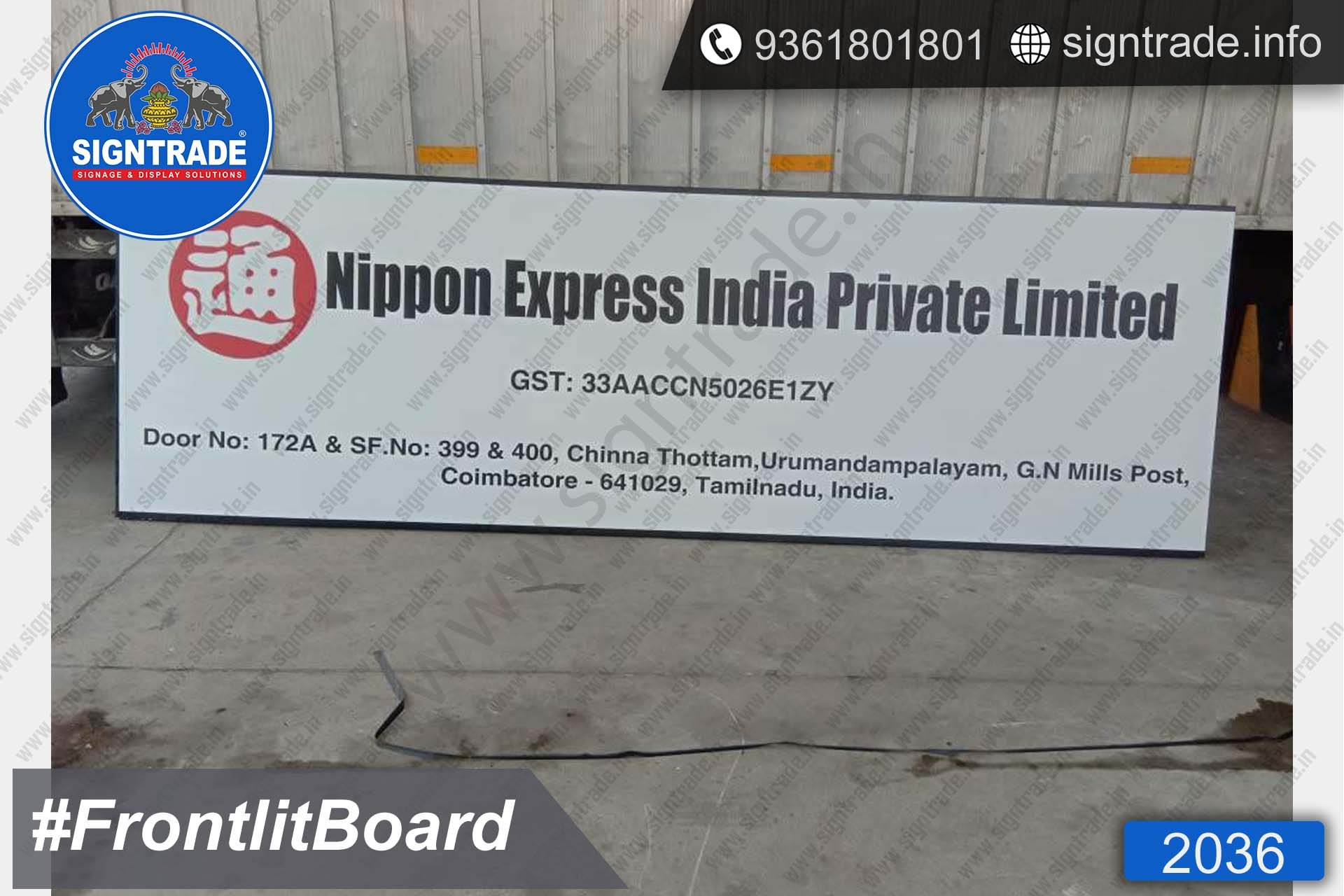 Nippon Express India Private Limited Frontlit Board