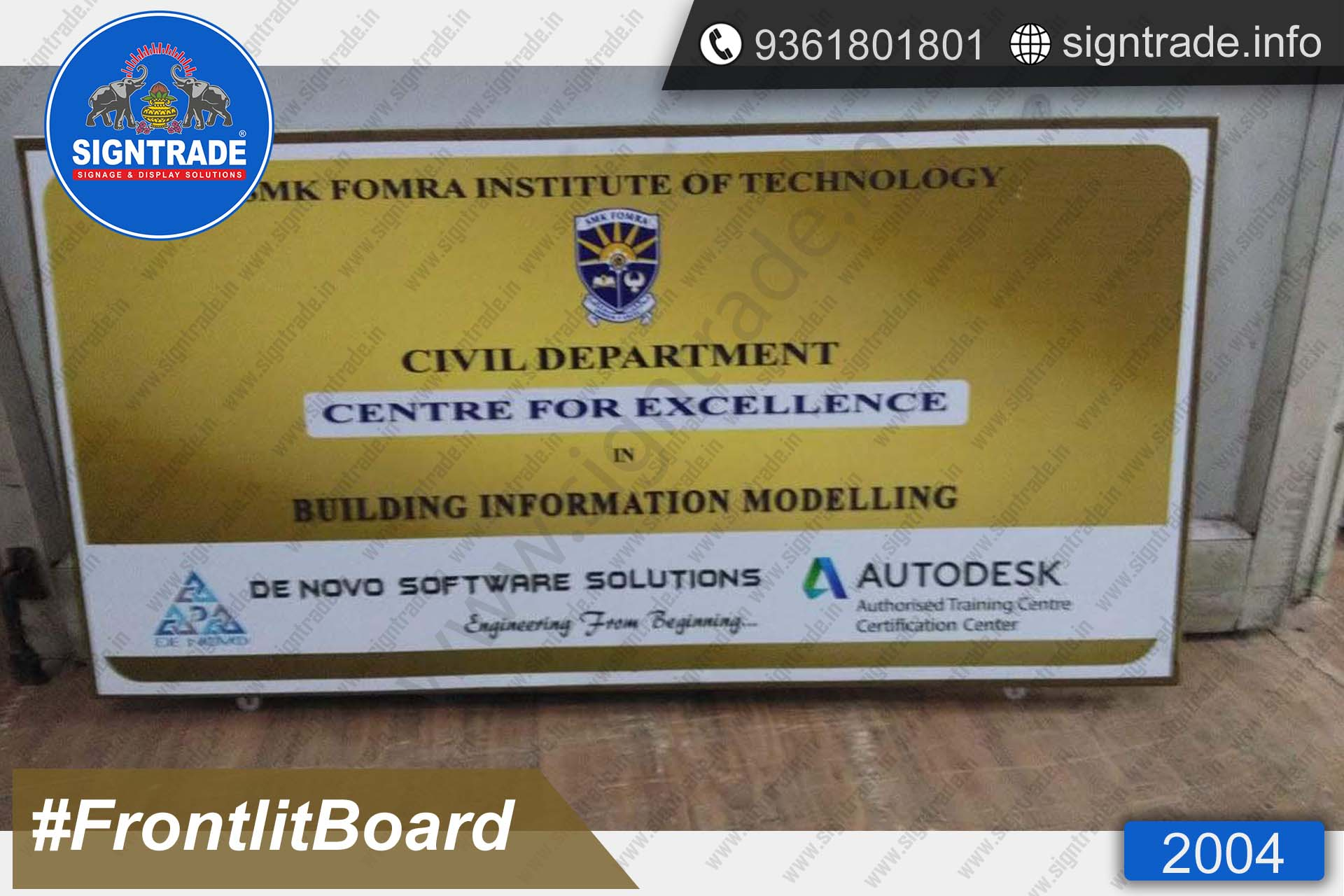 SMK Fomra Institute of Technology Frontlit Board