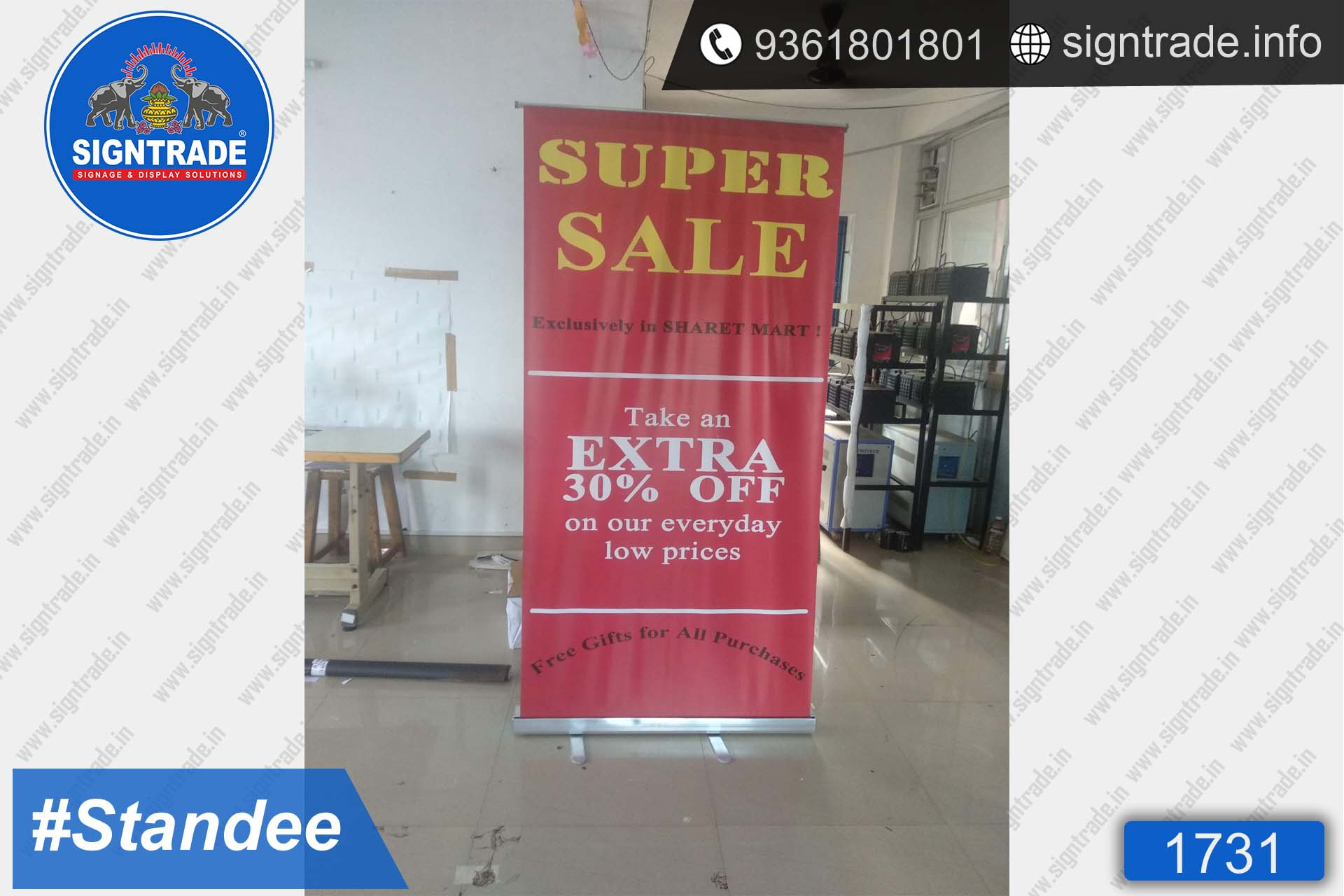 Supersale Sharet mart banner standee