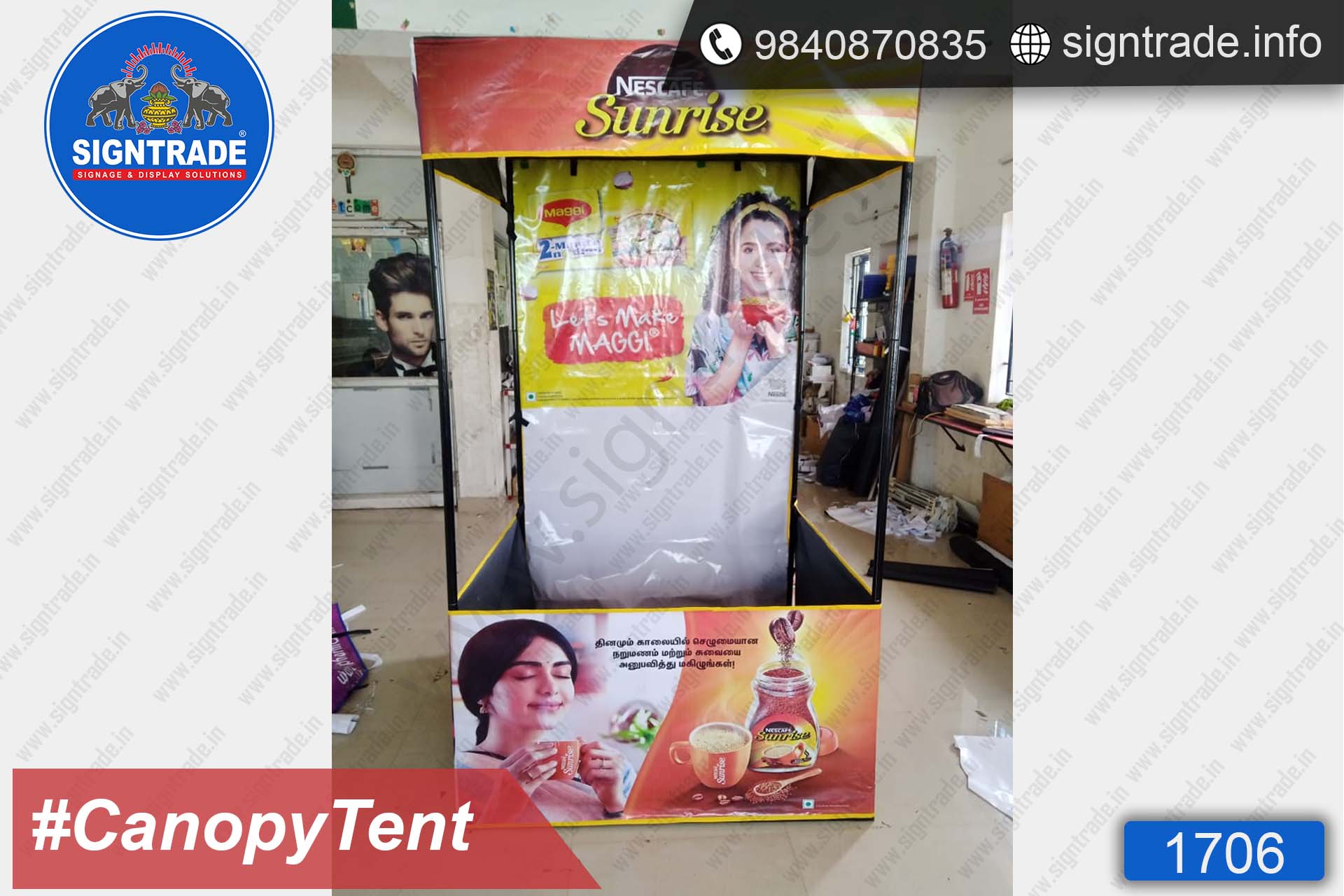 Nescafe Sunrise - Canopy Tent - SIGNTRADE - Promotional Canopy Tent Manufacturers in Chennai