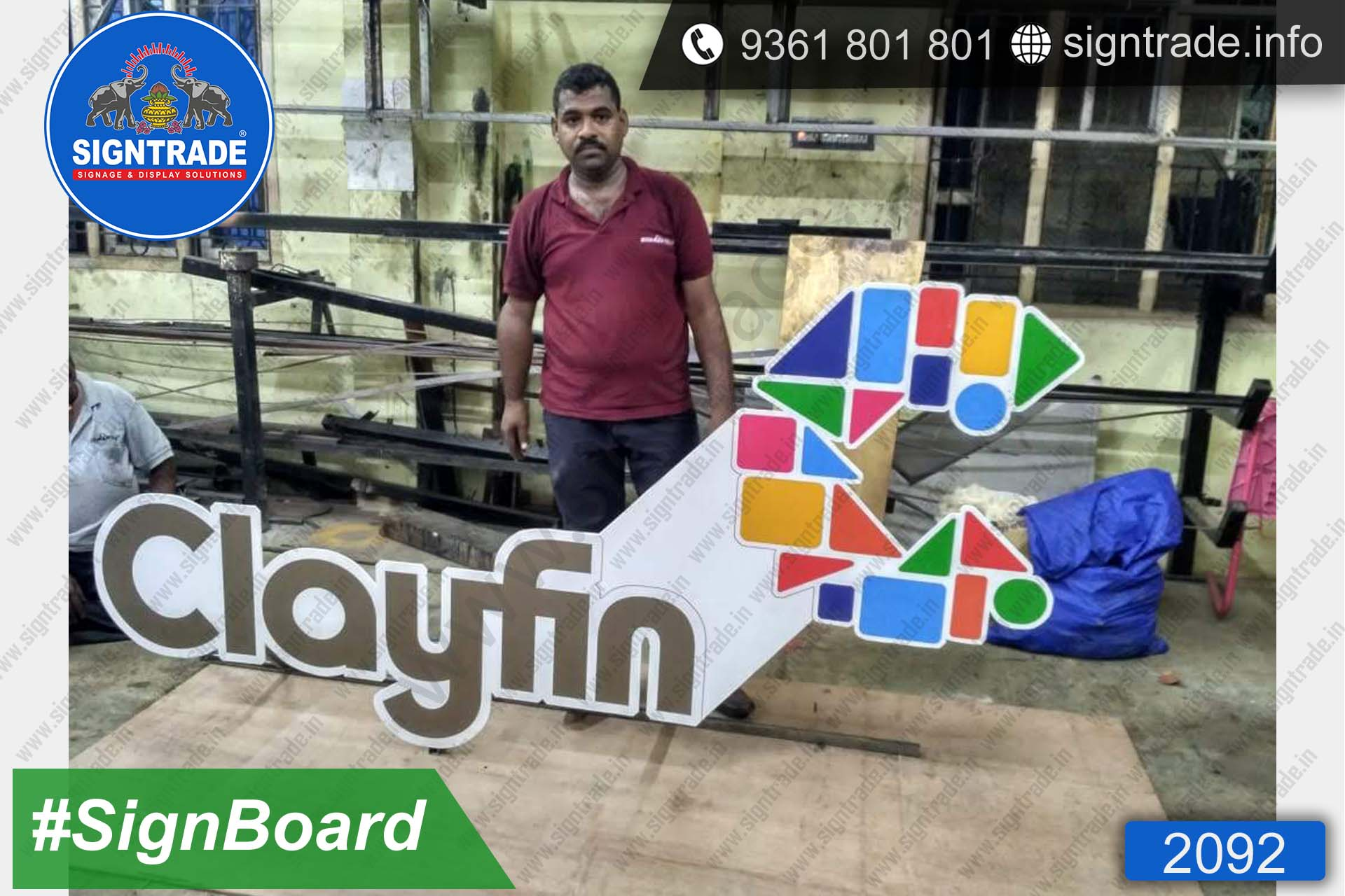 clayfin sign board