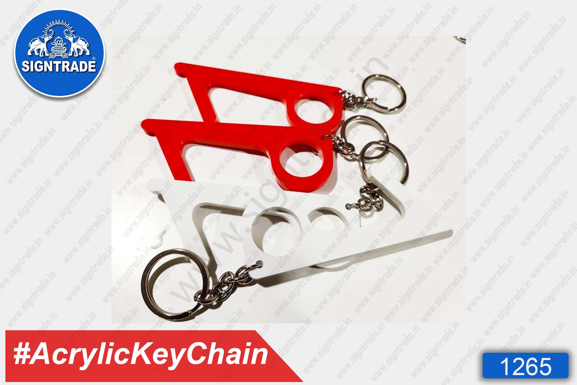 Acrylic Safetouch Keychain (Red)