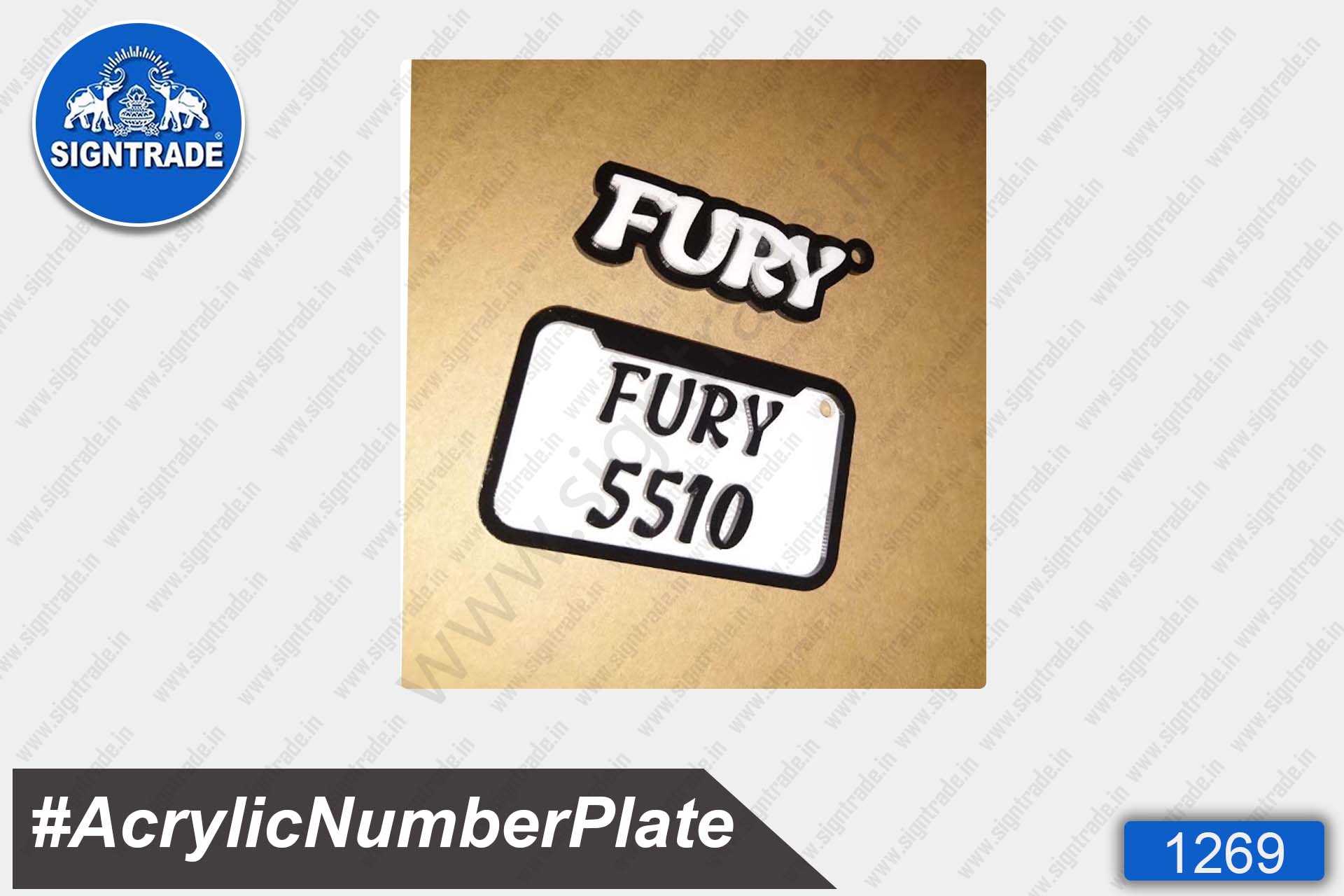 Acrylic Bike Number Plate