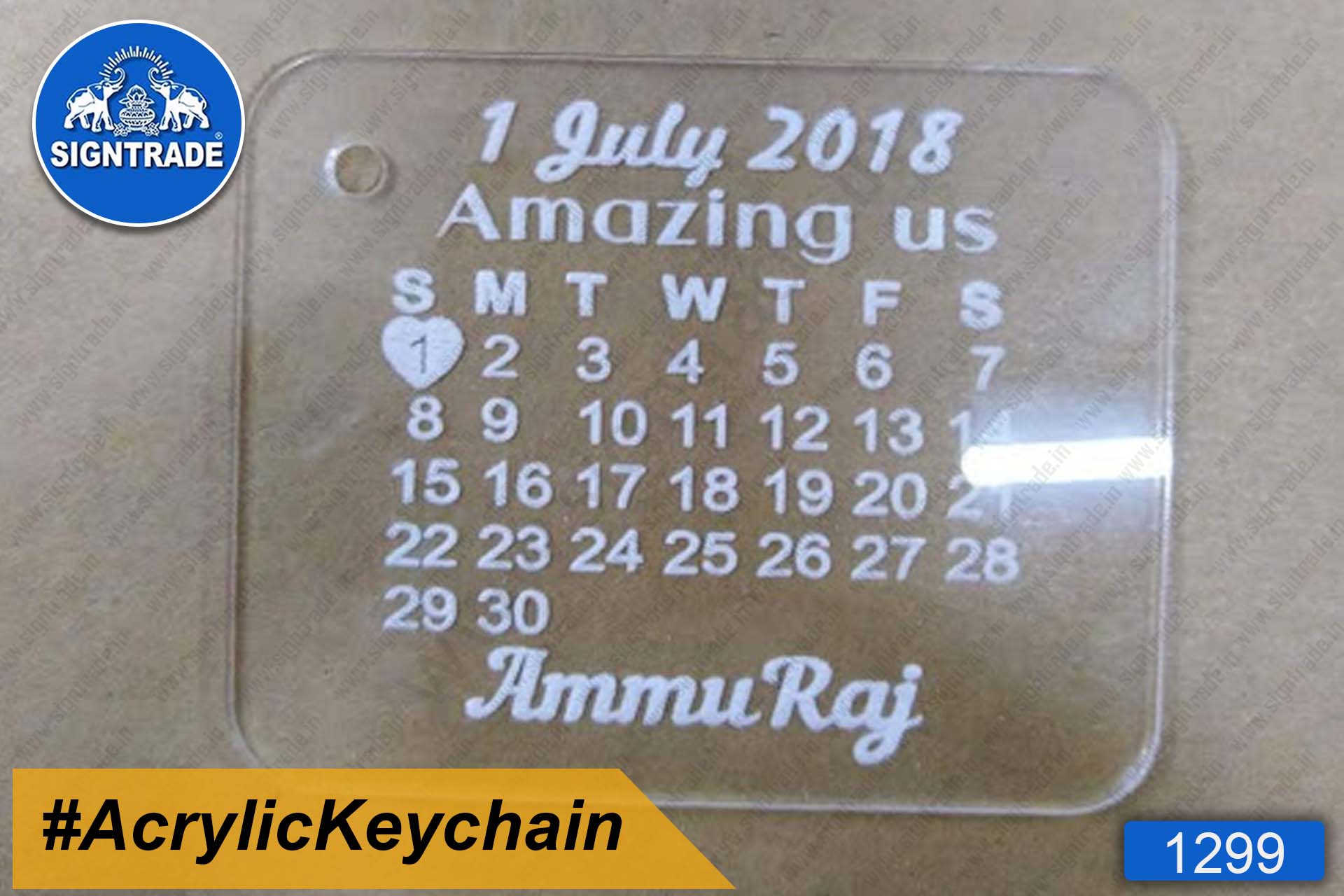 Acrylic Month Keychain (Ammu Raj)