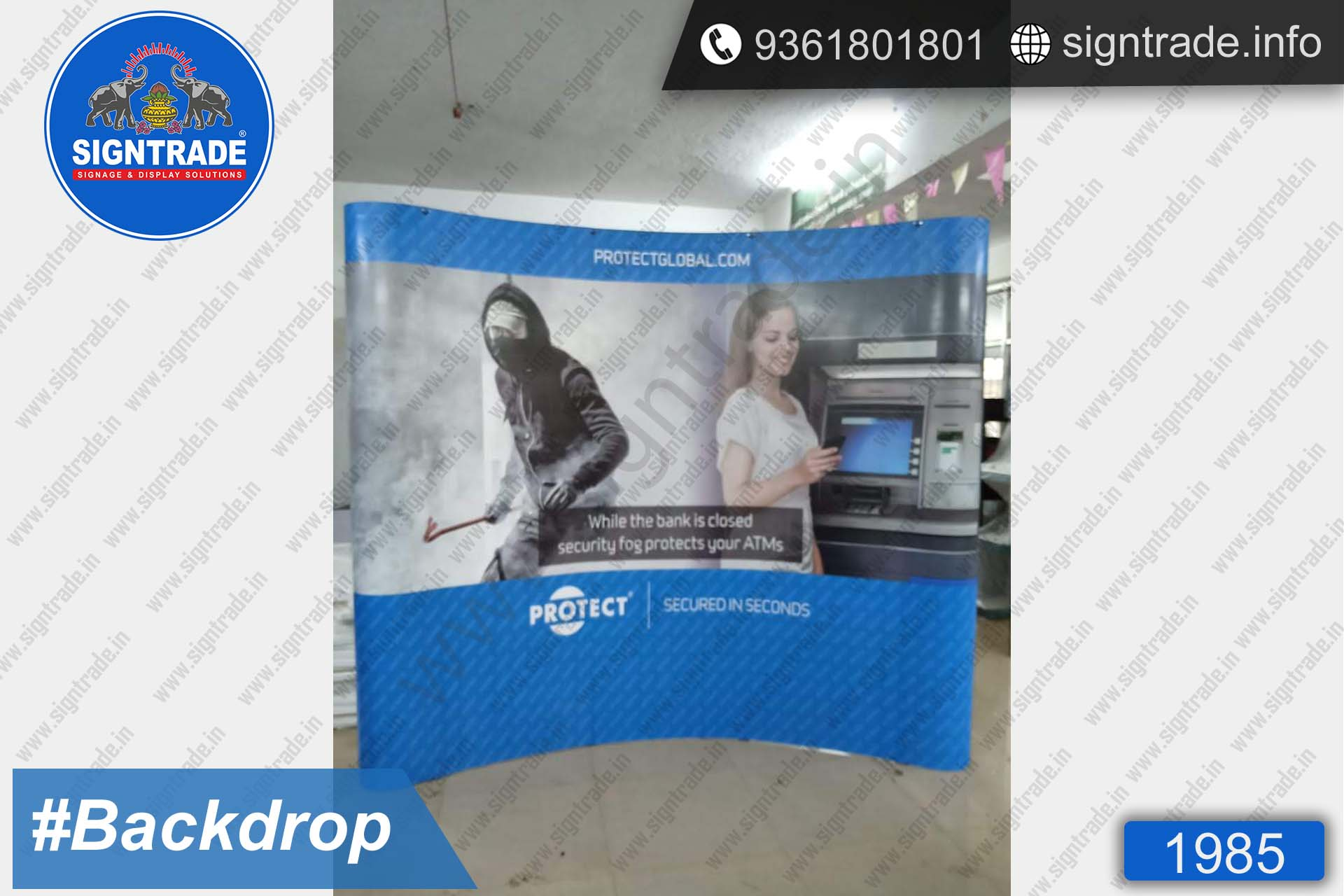 protect backdrop display