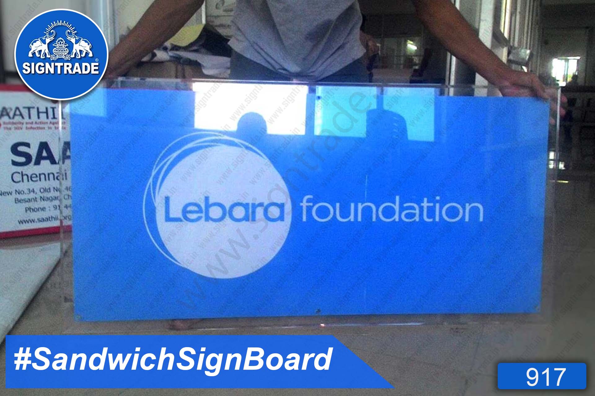 Lebara Foundation - Acrylic Sandwich Board