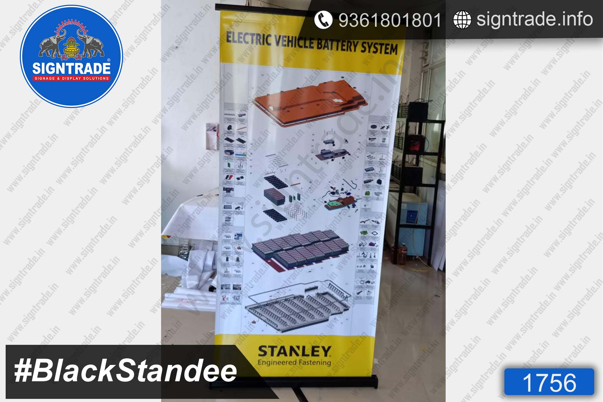 stanley engineered fastening black standee