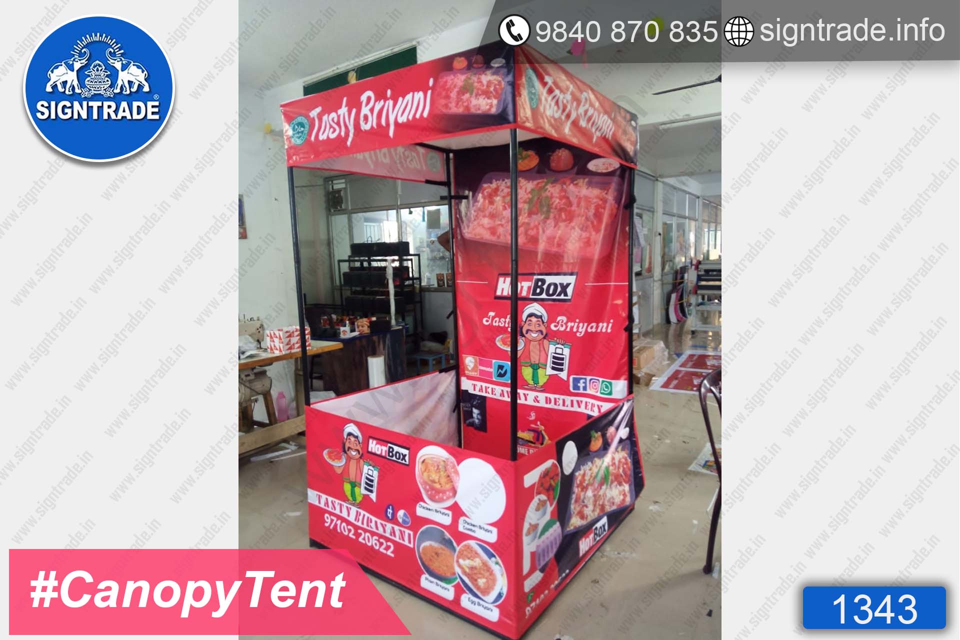 Tasty Briyani, Chennai - SIGNTRADE - Canopy Tent Manufactures in Chennai