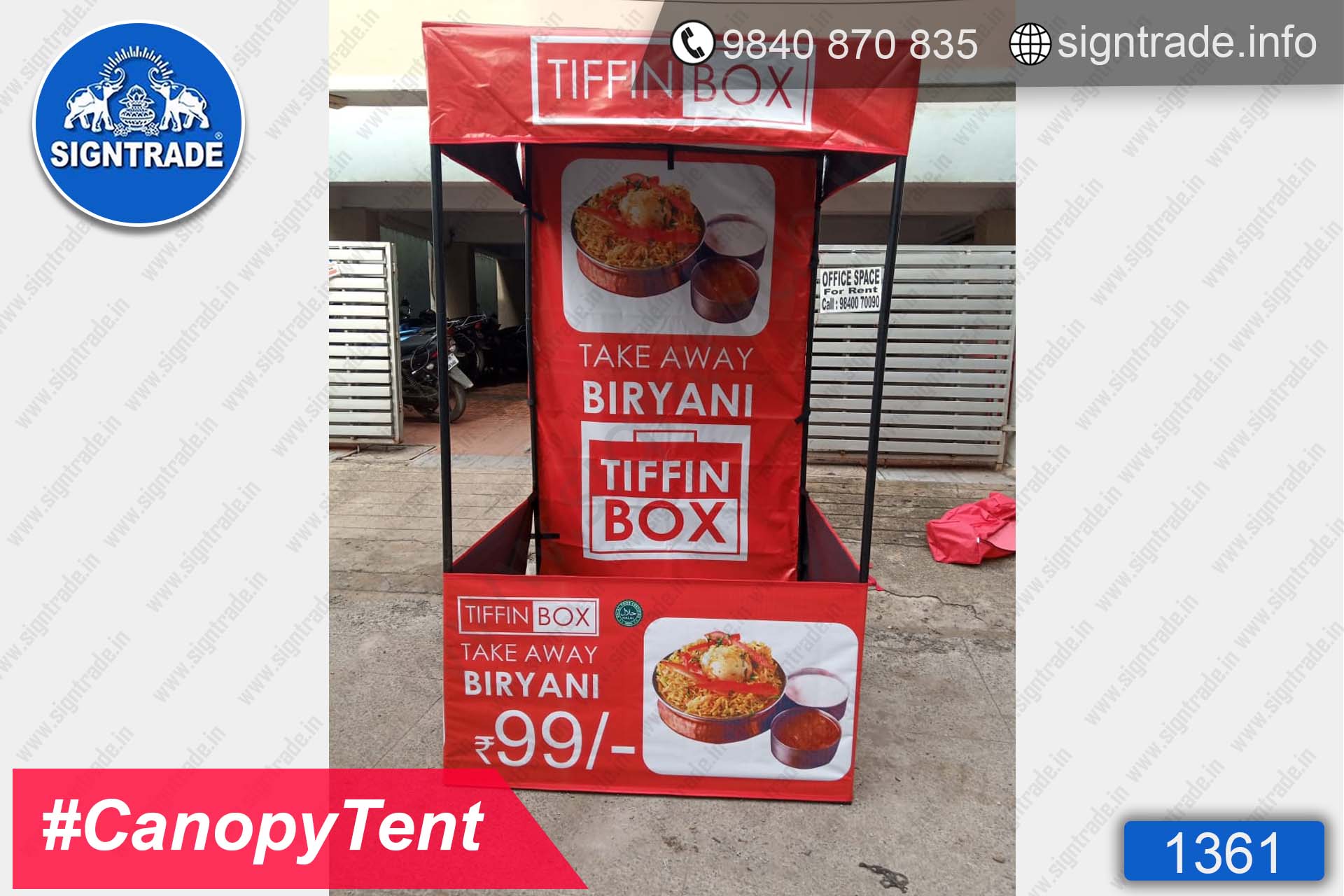 Tiffin Box Biryani - Chennai - SIGNTRADE - Canopy Tent Manufactures in Chennai