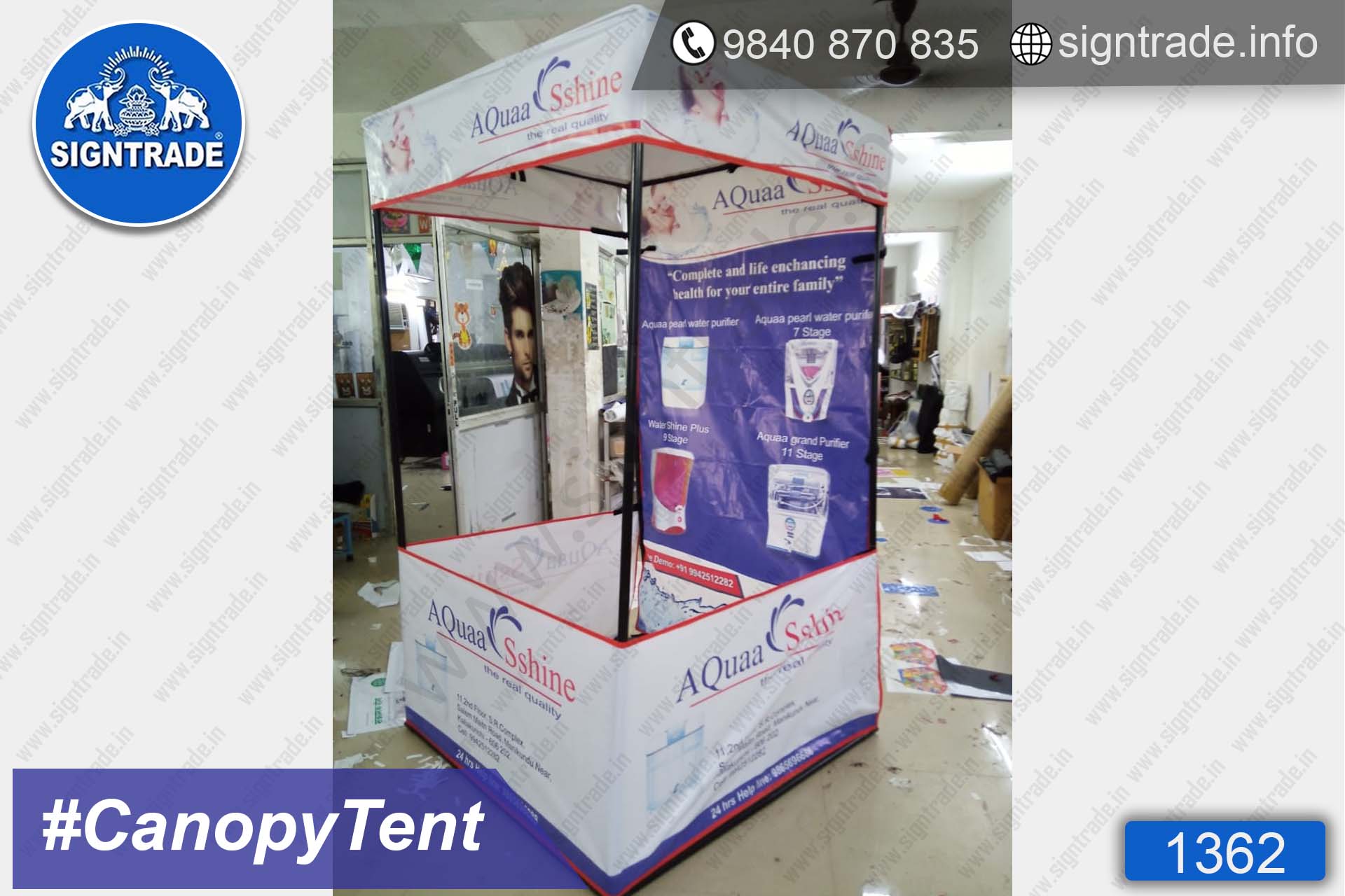 Aqua Shine - Chennai - SIGNTRADE - Canopy Tent Manufactures in Chennai