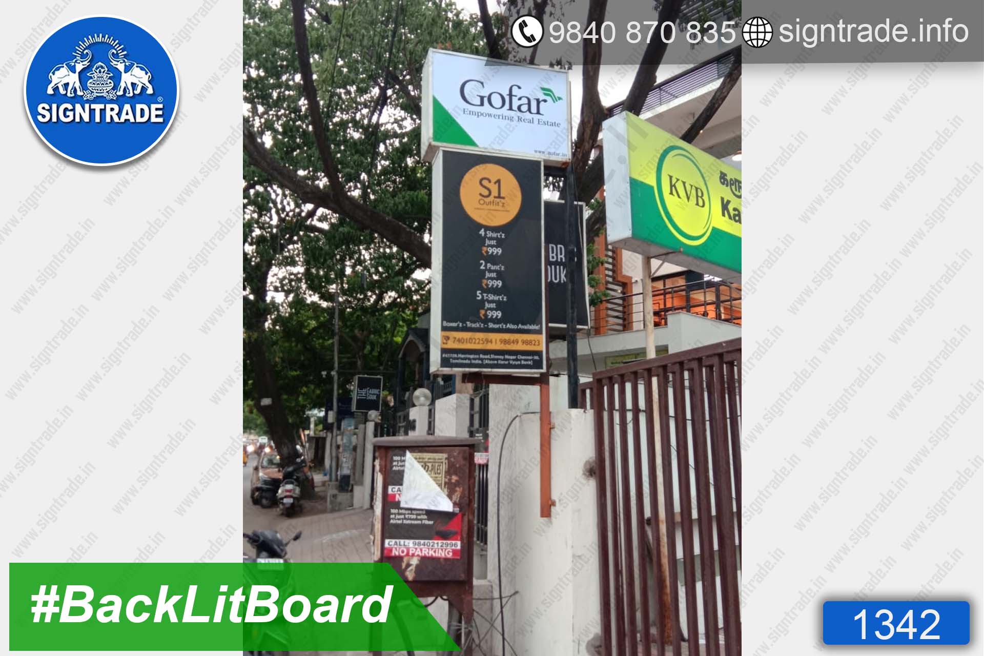 Gofar - Empowering Real Estate - Chennai - SIGNTRADE - BackLit Flex Board Manufacturers in Chennai