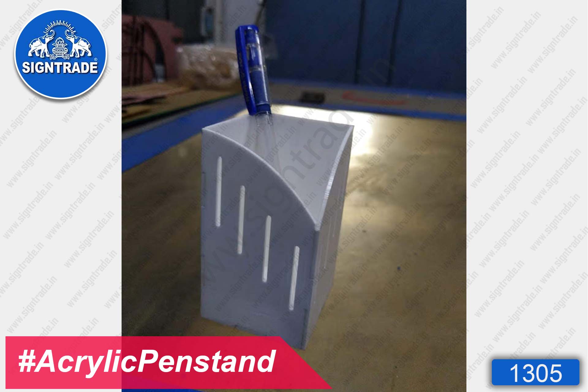 Acrylic Table top Pen Stand