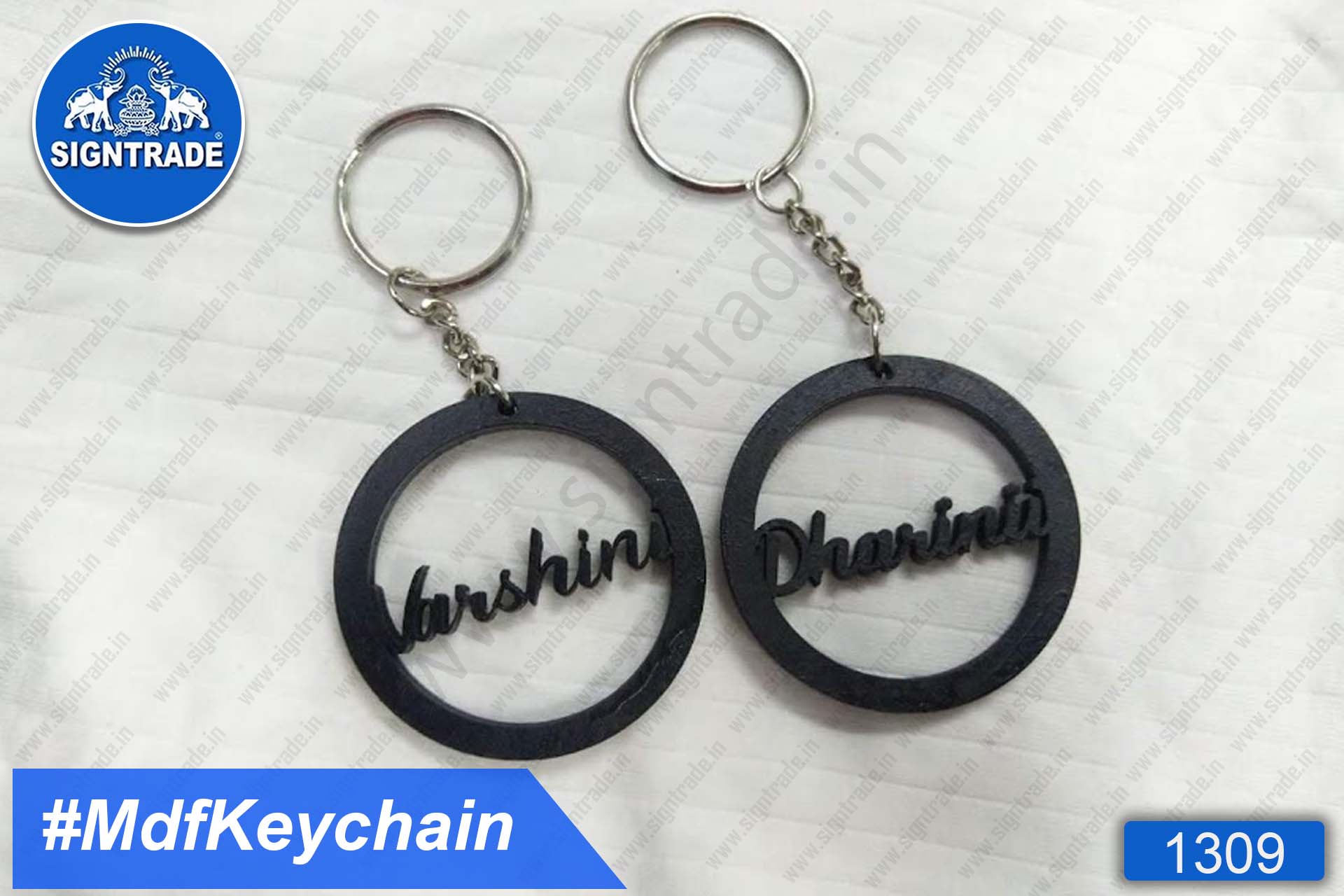 MDF Key Chain with Couple Name