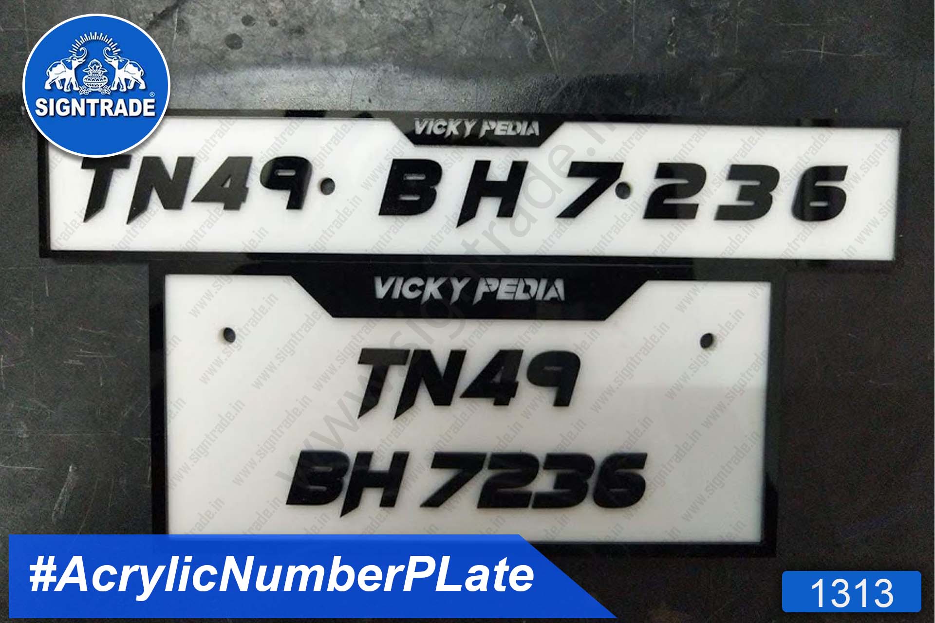 Acrylic Vehicle Number Plate