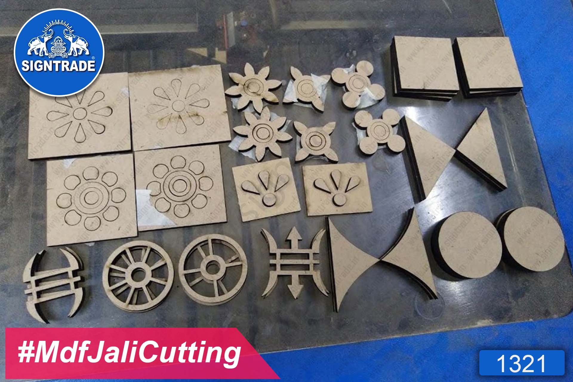 MDF Jali Cutting Flower Cutting