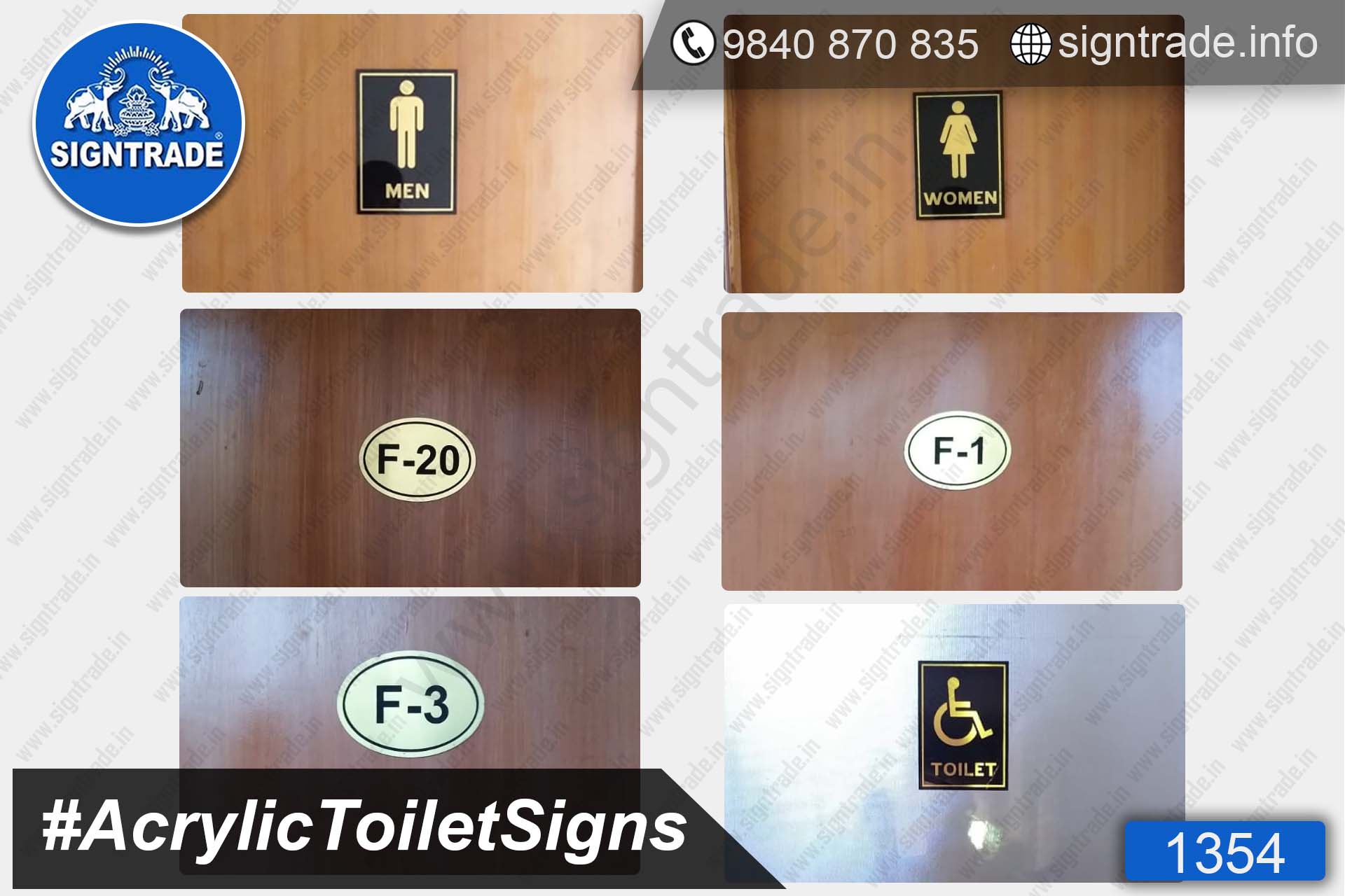 Acrylic Toilet Signs