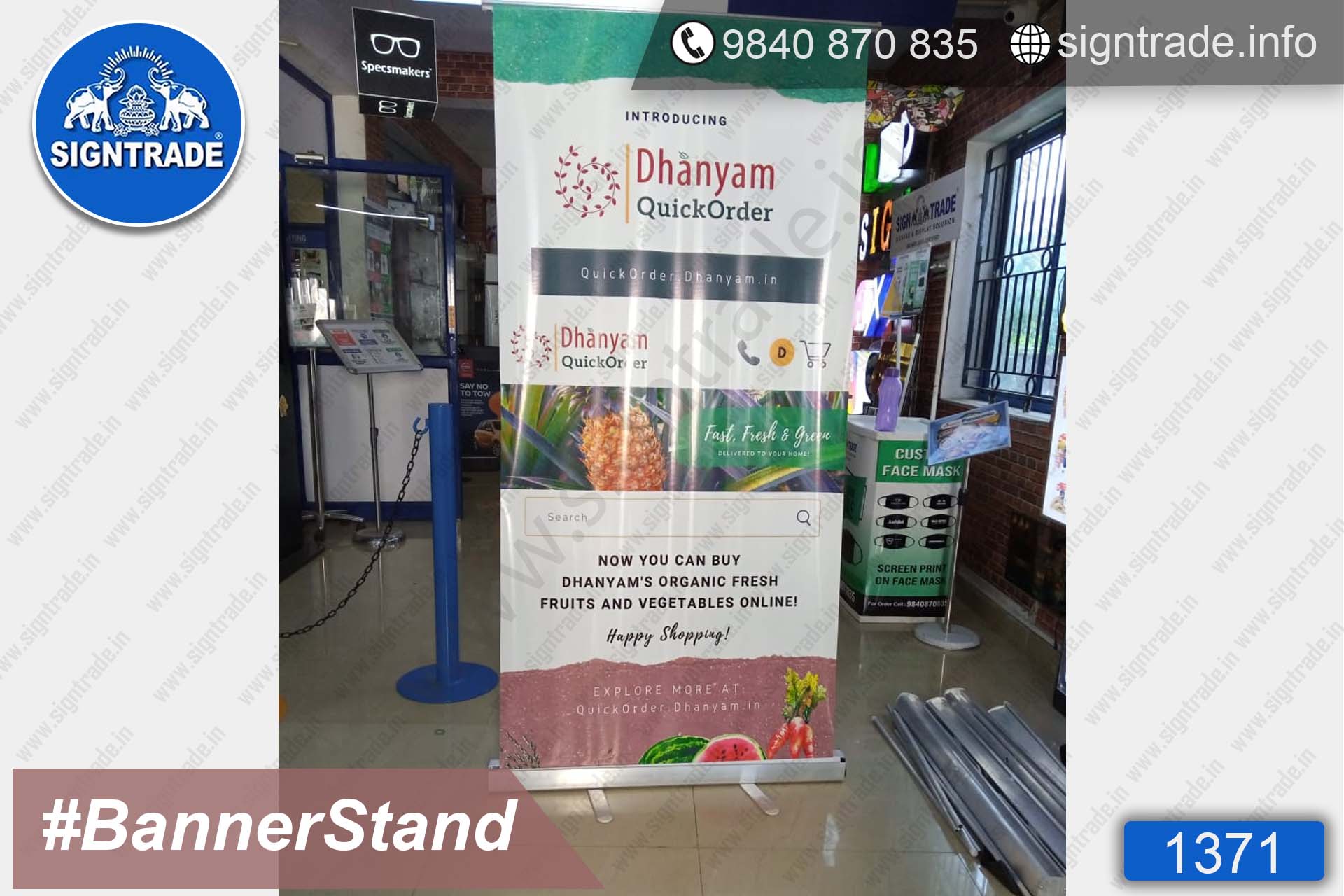 Dhanyam - Quick Order - 1371, Retractable Banner, Roll Up Banner Stand, Banner Stand, Roll Up Banner, Standee, Promotional Standee, Promotional Roll Up Standee, Promo Standee