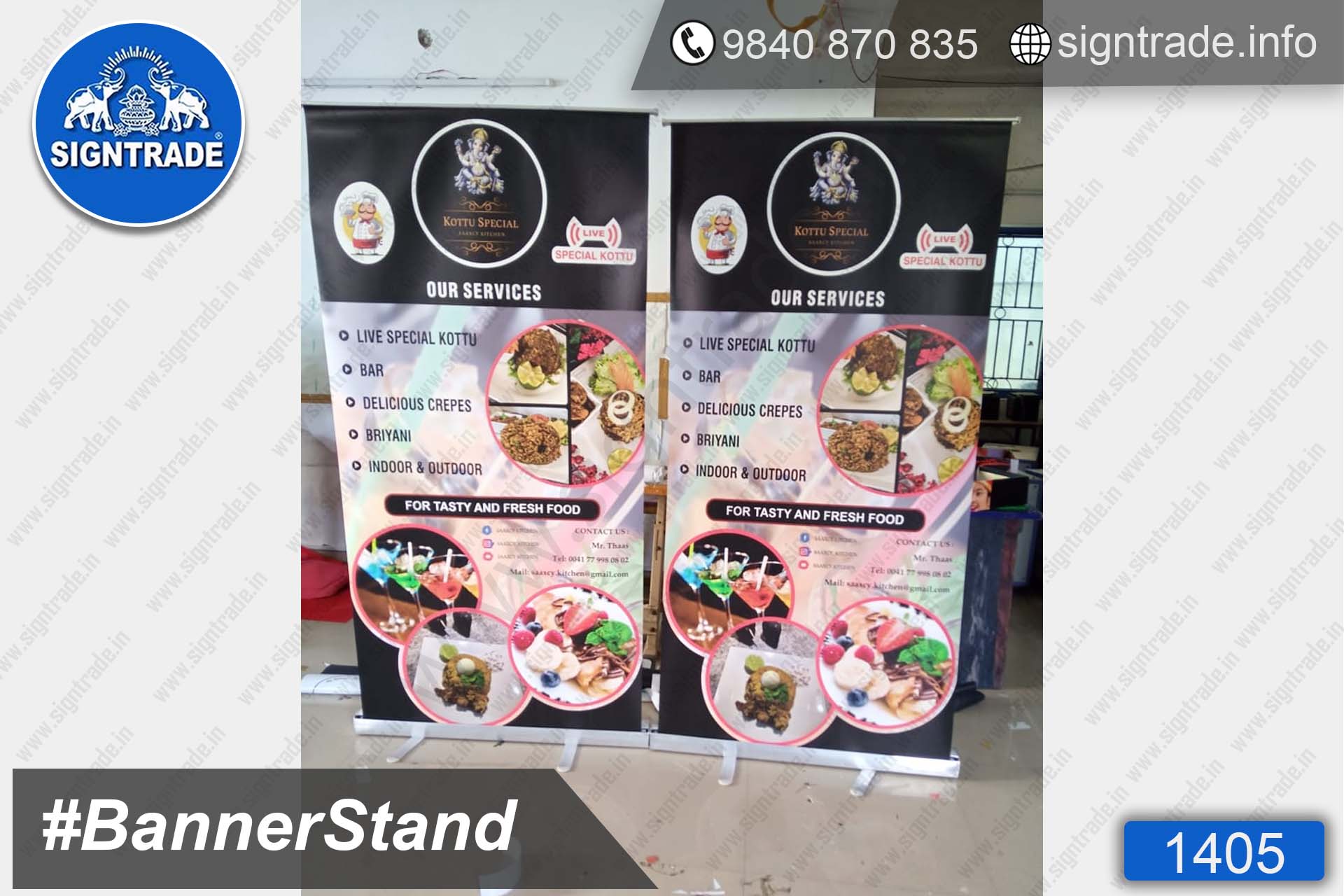 Kottu Special Family Restaurant - 1405, Retractable Banner, Roll Up Banner Stand, Banner Stand, Roll Up Banner, Standee, Promotional Standee, Promotional Roll Up Standee, Promo Standee