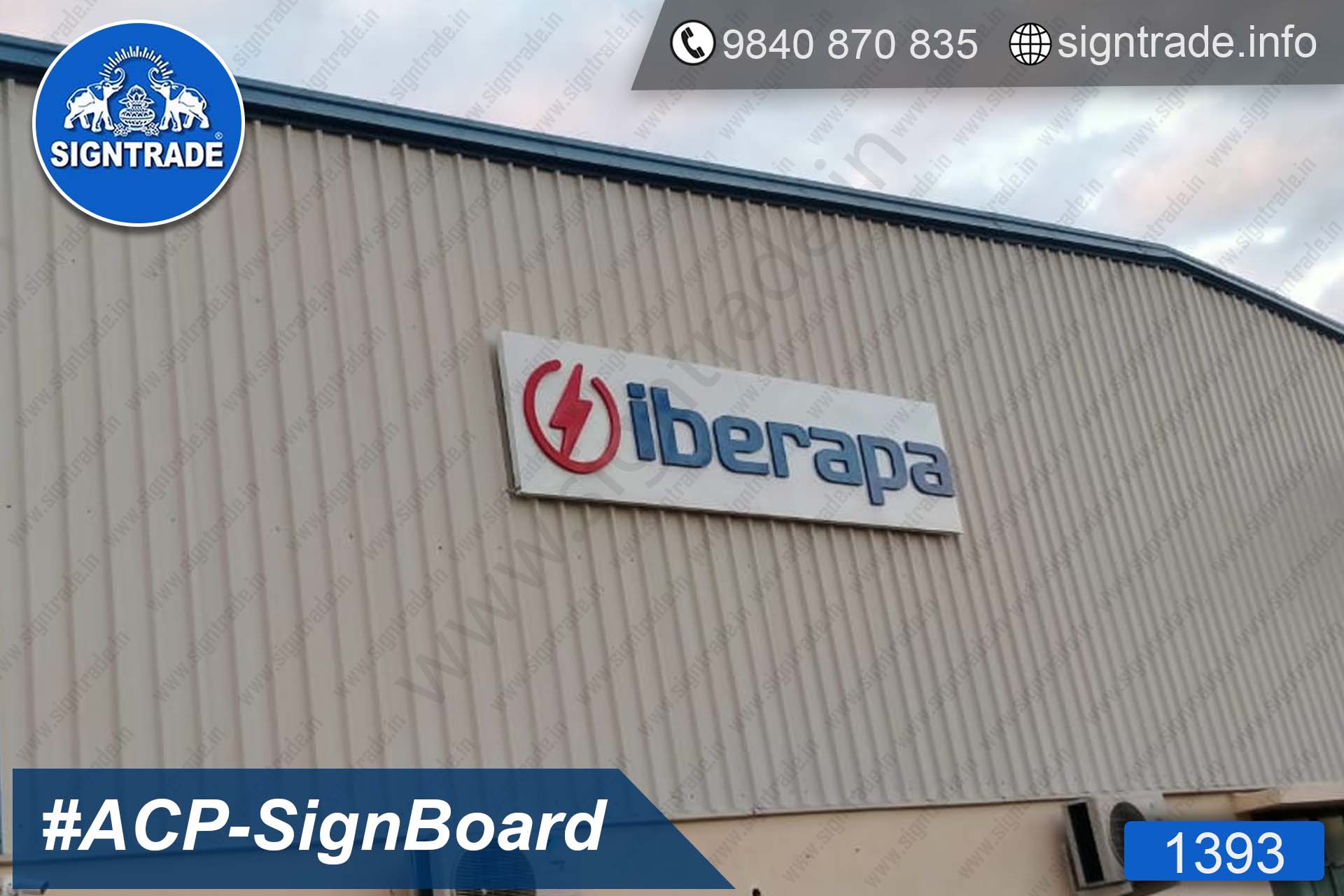 Iberapa India Private Limited - ACP Signboard - 1393, LED Sign Board, Sign Board, Acrylic Sign Board, Glow Sign Board, Custom Sign Board