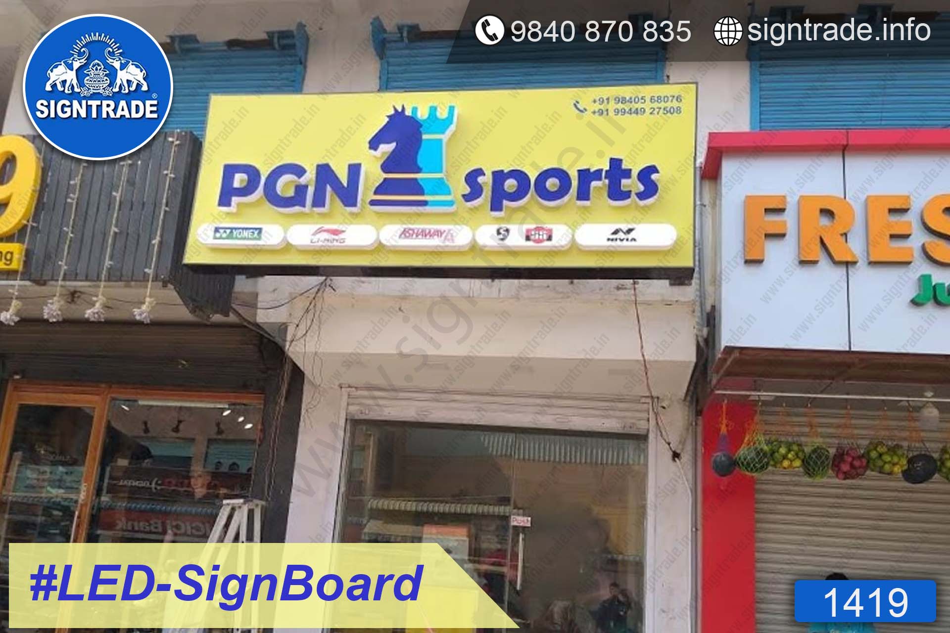 PGN Sports - 1419, LED Sign Board, Sign Board, Acrylic Sign Board, Glow Sign Board, Custom Sign Board