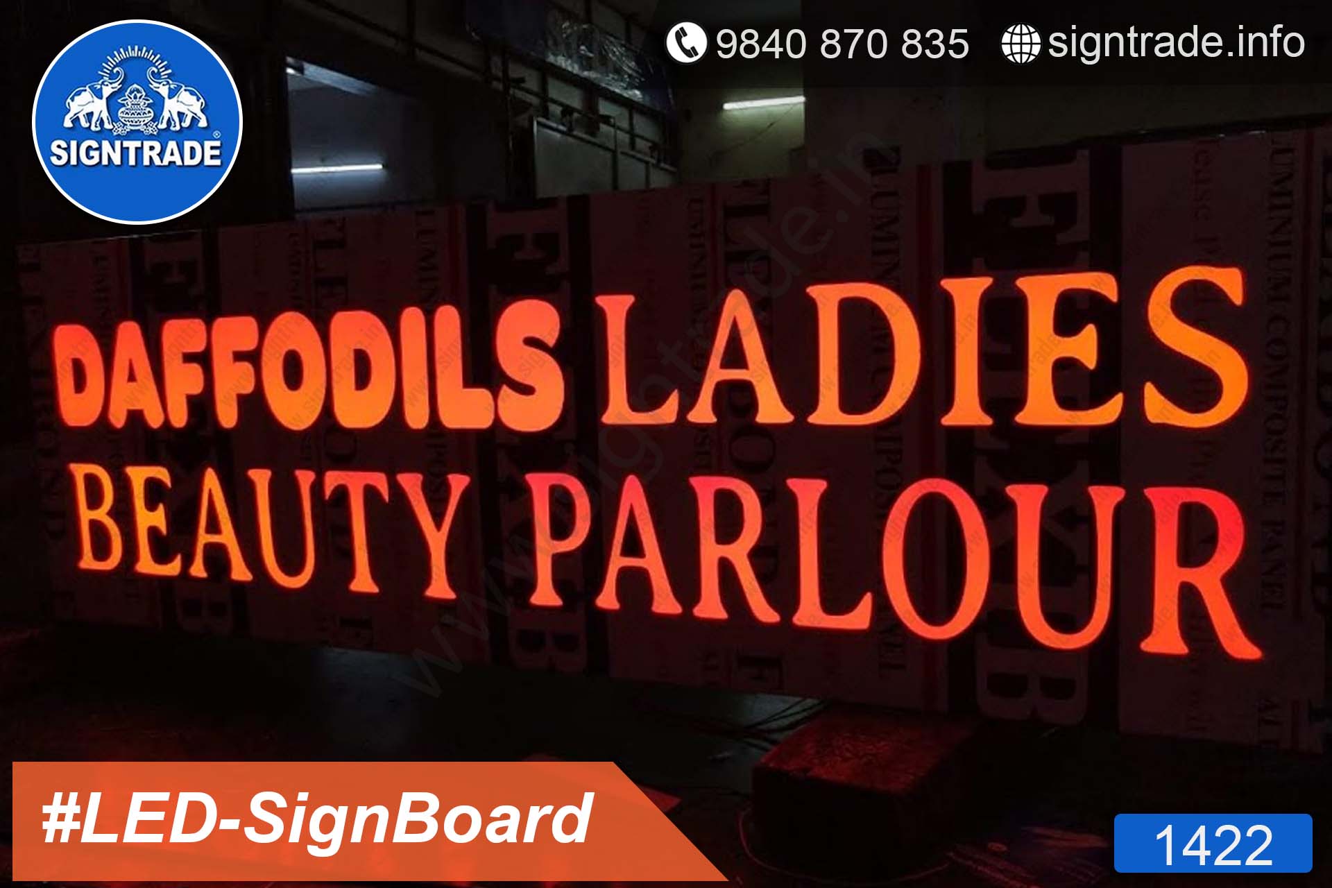 DAFFODILES LADIES BEAUTY PARLOUR - 1422, LED Sign Board, Sign Board, Acrylic Sign Board, Glow Sign Board, Custom Sign Board