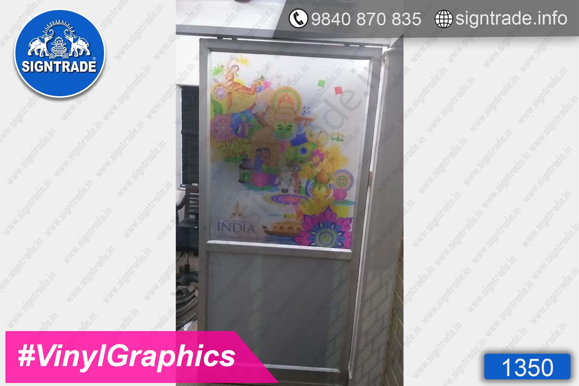 RotiRam Vinyl Graphics on Glass Door