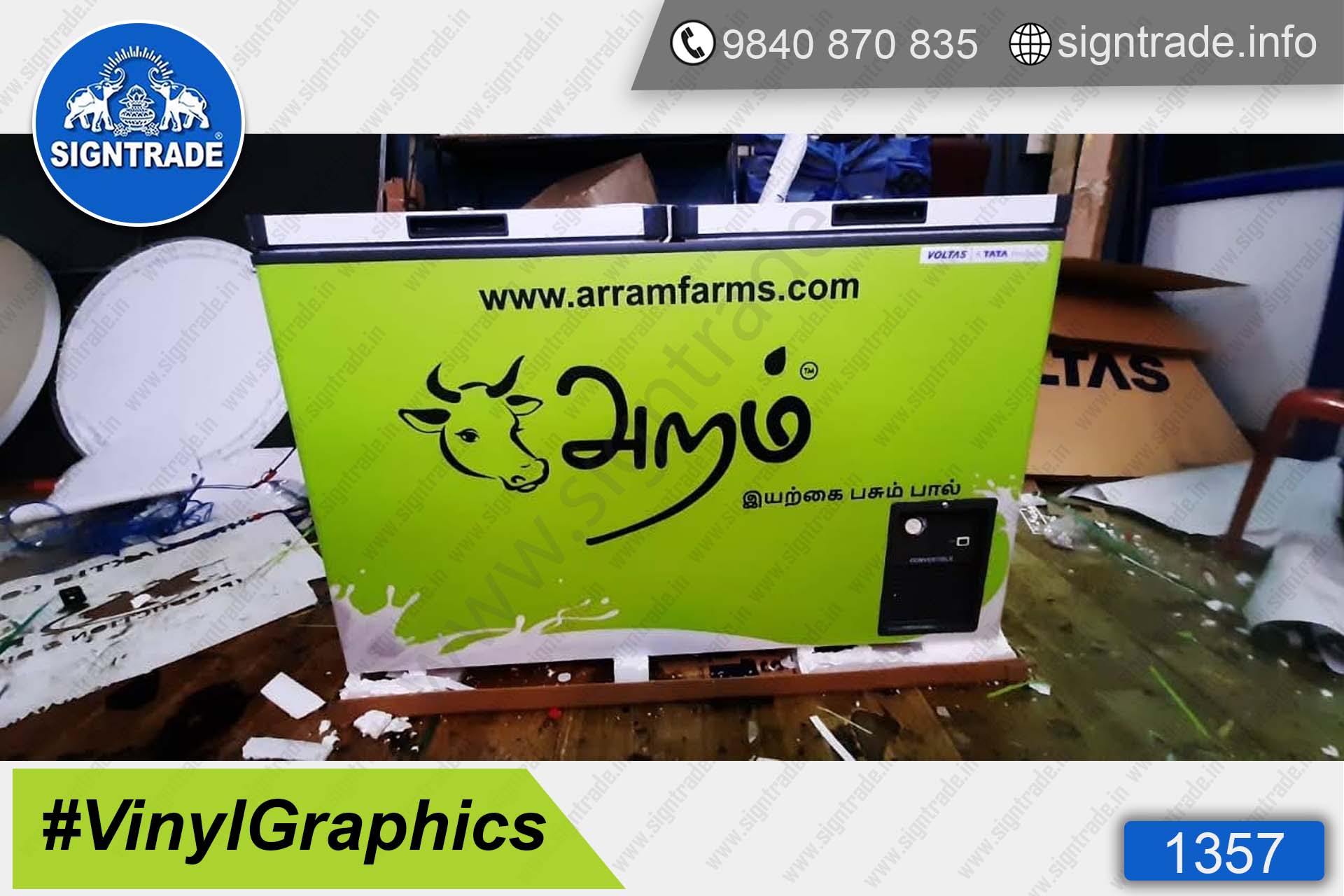 Arram Farms - Natural Cow Milk - Chennai - SIGNTRADE - Wall Graphics and Wall Wrapping Service in Chennai