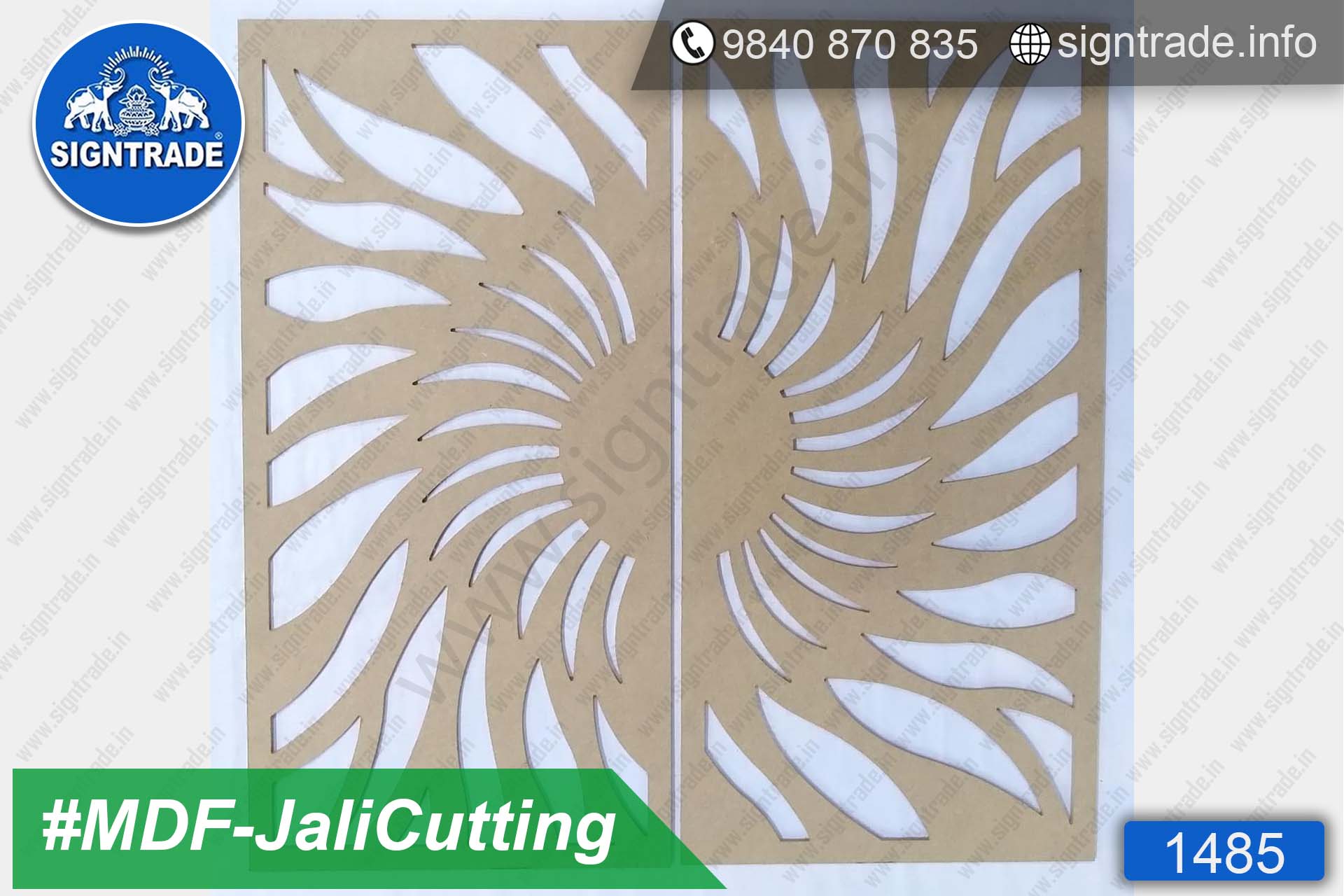 MDF Flower Cutting, MDF Jali Cutting - SIGNTRADE - MDF, Wood CNC Cutting Service in Chennai