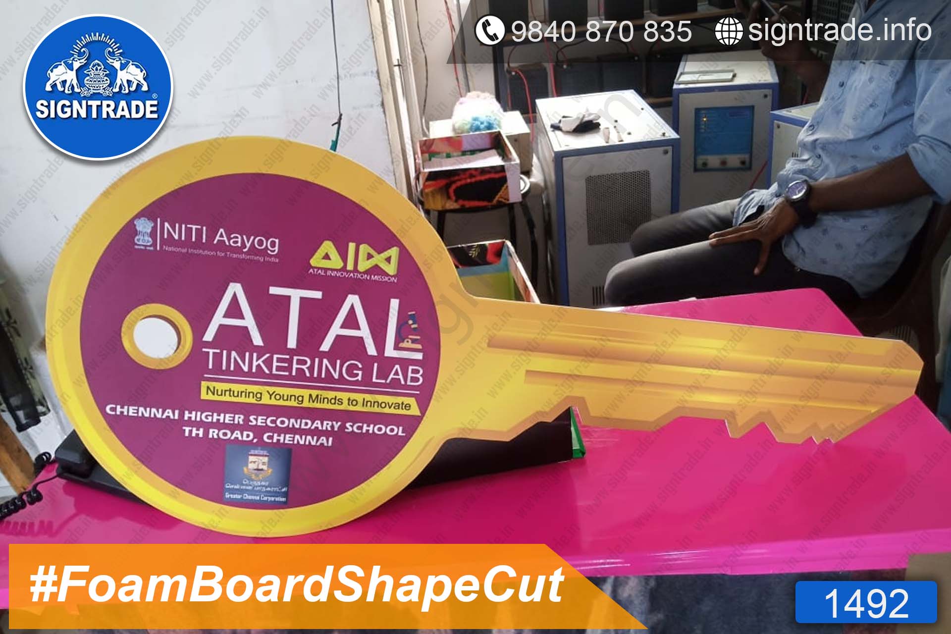 1492, Atal Tinkering Lab - Chennai - SIGNTRADE - Foam Board Shape Cut, Foam Board Promotional Cutout Display Stand Manufacturers in Chennai