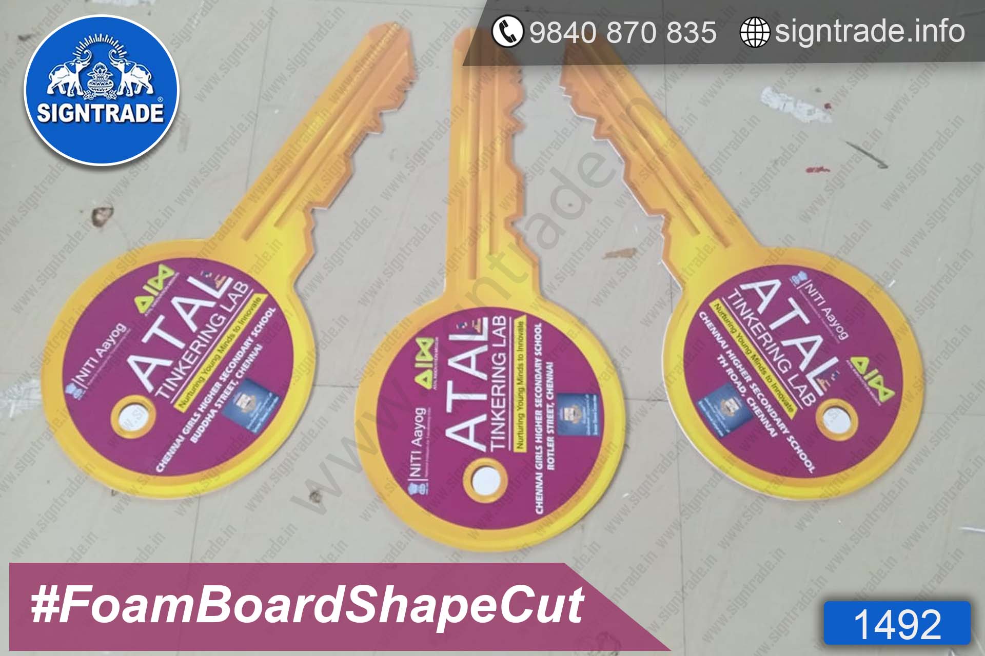 1492, Atal Tinkering Lab - Chennai - SIGNTRADE - Foam Board Shape Cut, Foam Board Promotional Cutout Display Stand Manufacturers in Chennai