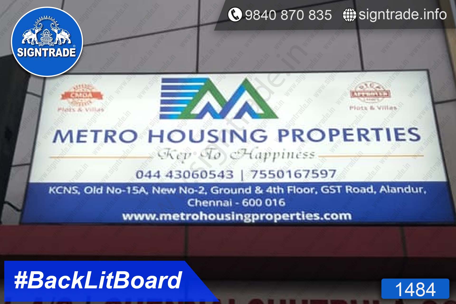 Metro Housing Properties - Alandur - Chennai - SIGNTRADE - Digital Printing Service, BackLit Flex Board Manufacturers in Chennai