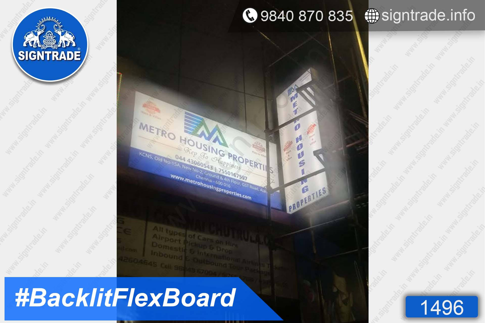 Metro Housing Properties - Alandur - Chennai - SIGNTRADE - Digital Printing Service, BackLit Flex Board Manufacturers in Chennai