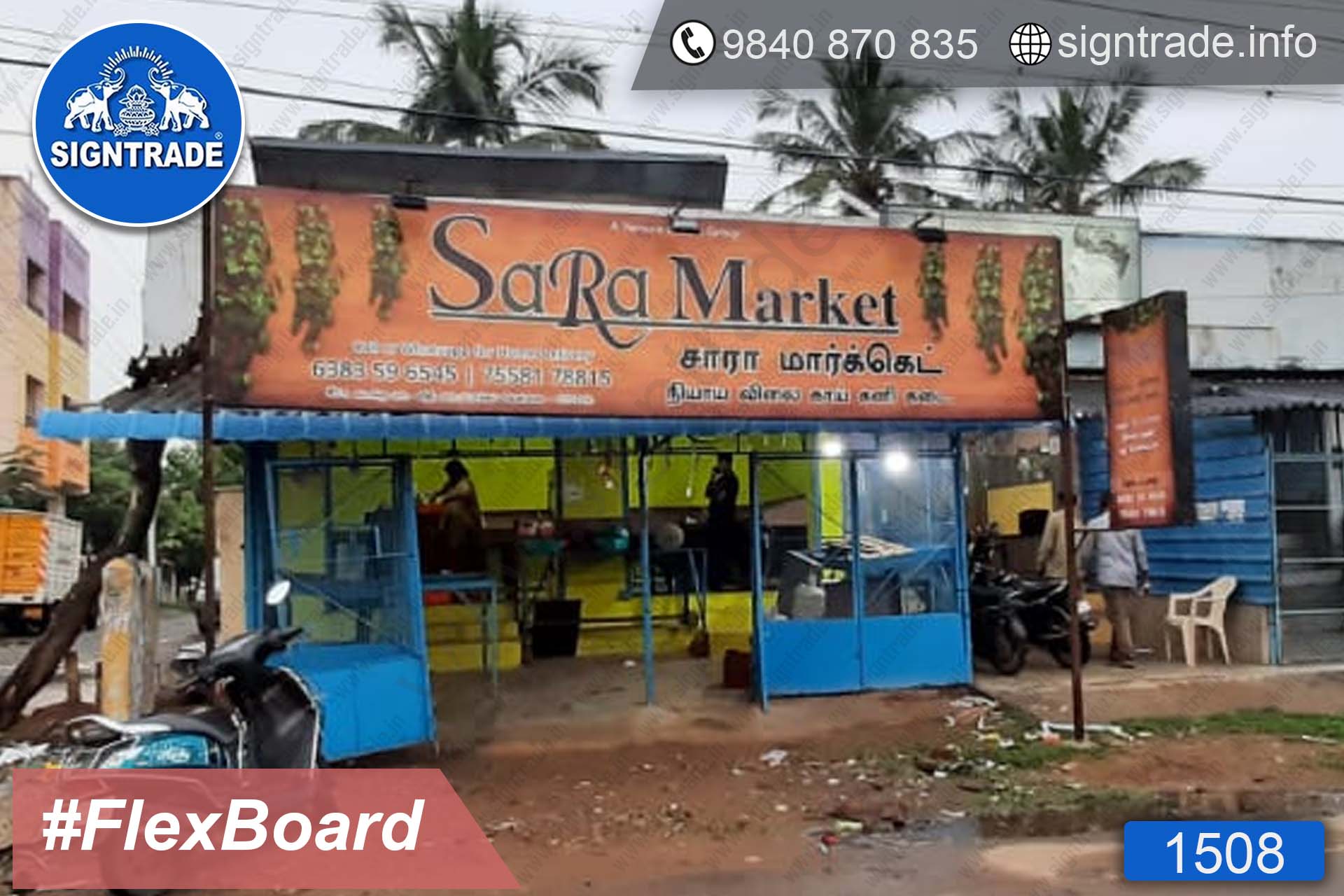 Sara Market, Chennai - SIGNTRADE - Digital Printing Service, FrontLit Flex Board Manufacturers in Chennai