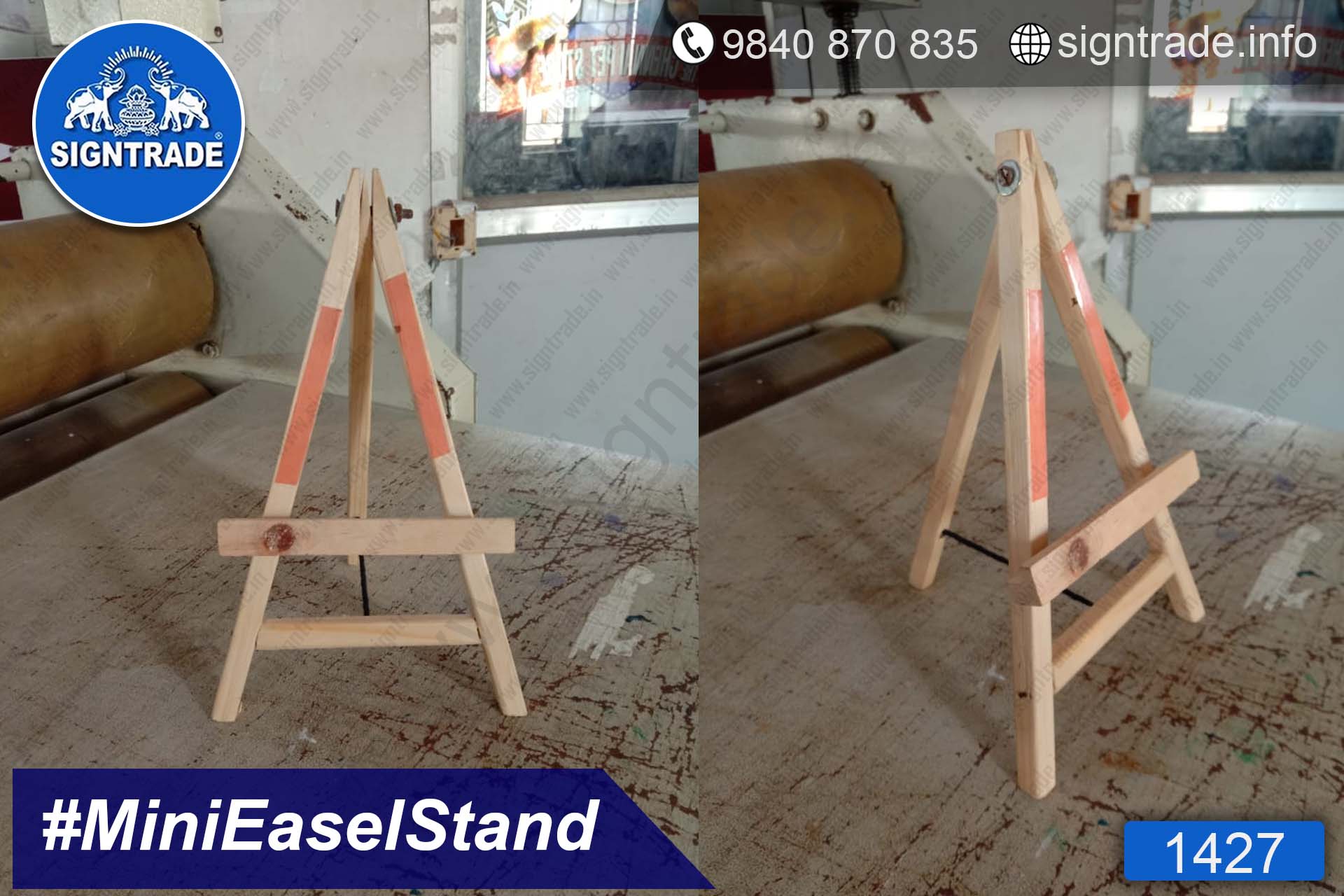 1427- LIC Consultant - Table top Mini Easel Stand - Wooden Stand, Table top Wooden Stand, Easel Stand
