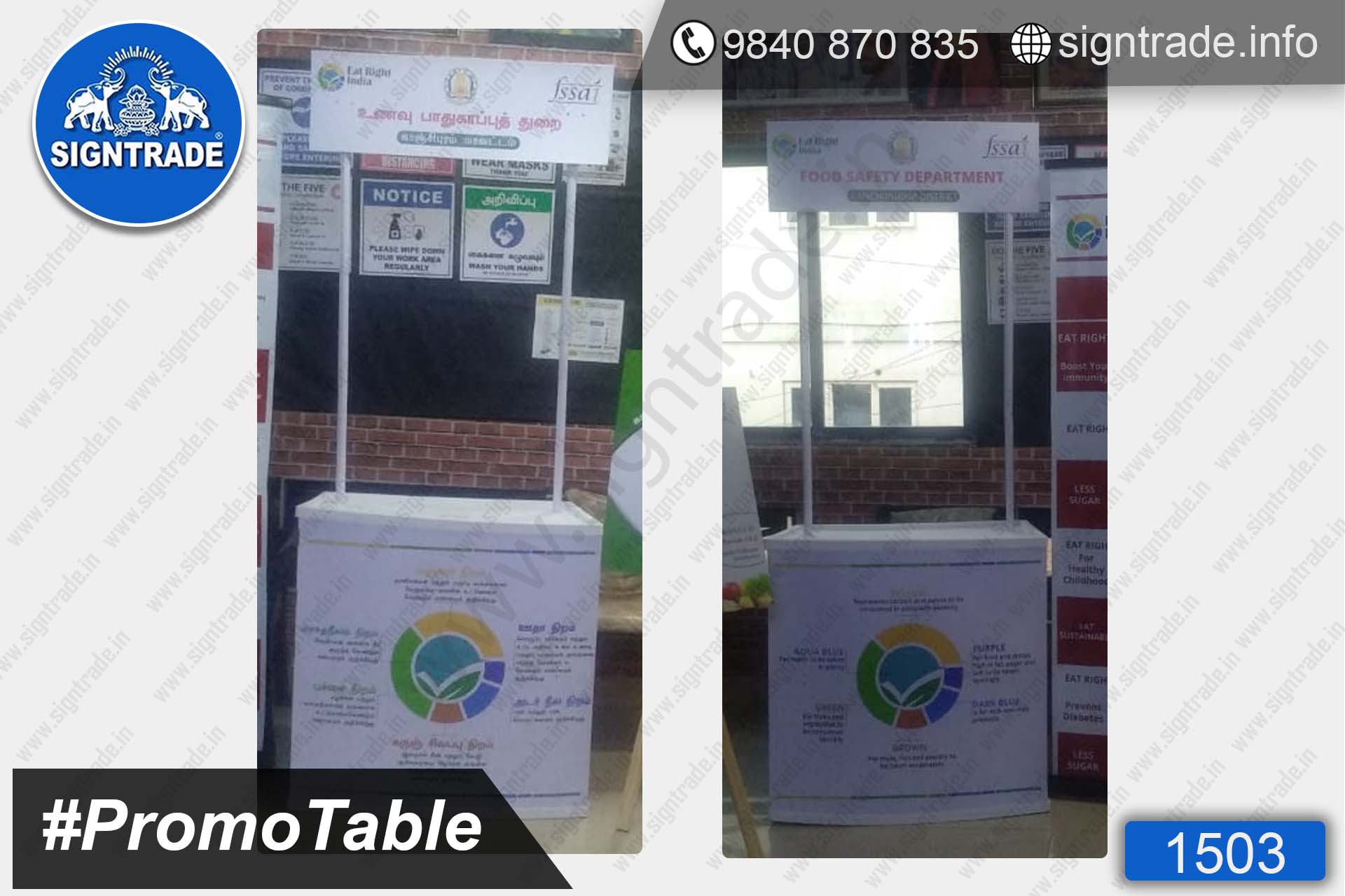 Food Safety Department, Kancheepuram District, Chennai - SIGNTRADE - Promotional Table Manufactures in Chennai