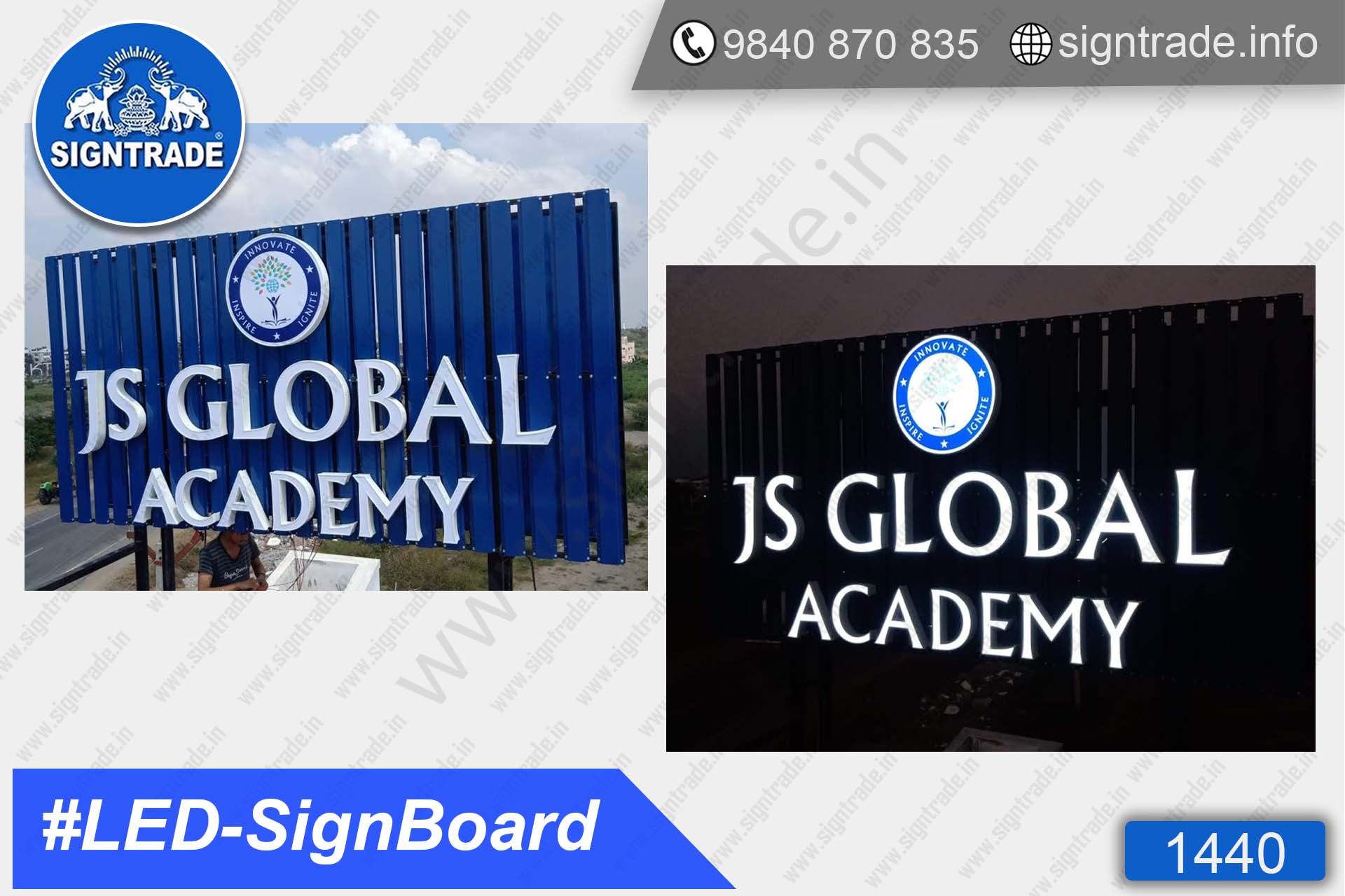 1440, LED Sign Board, Sign Board, Acrylic Sign Board, Glow Sign Board, Custom Sign Board