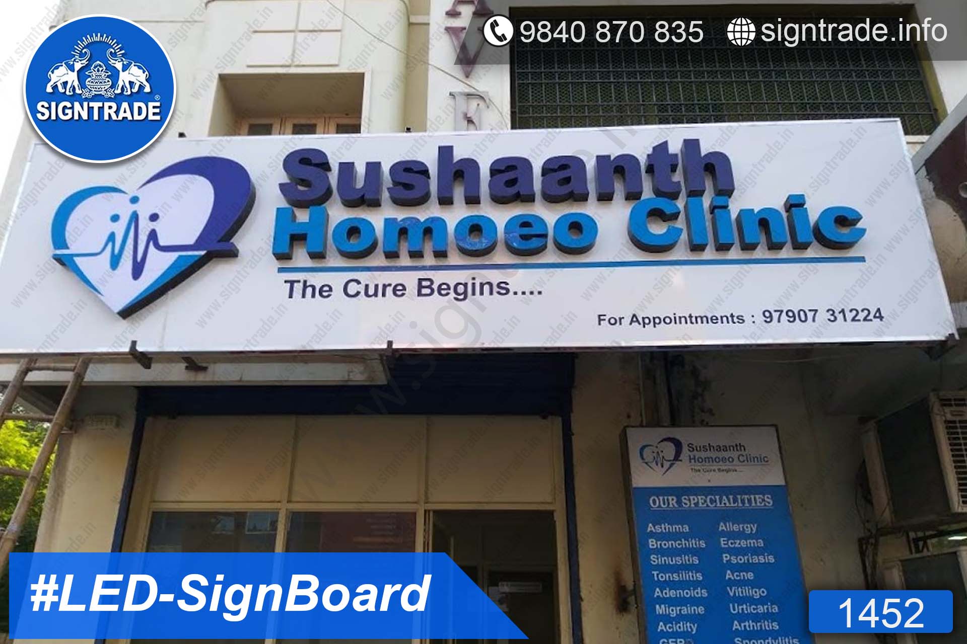 1452, LED Sign Board, Sign Board, Acrylic Sign Board, Glow Sign Board, Custom Sign Board - AL Arabian Delights - Sushaanth Homoeo Clinic