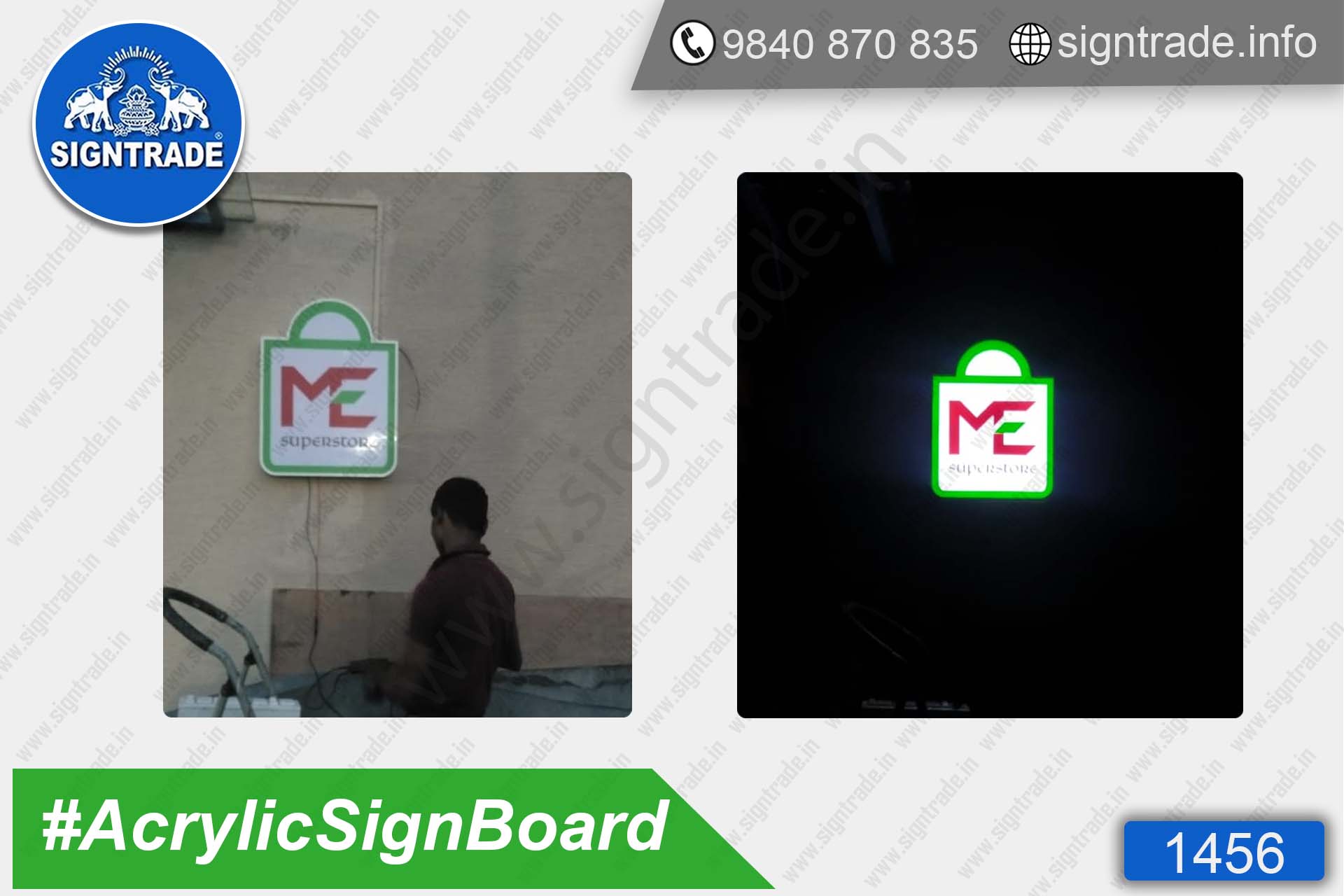 ME Superstore - Acrylic Sign Board