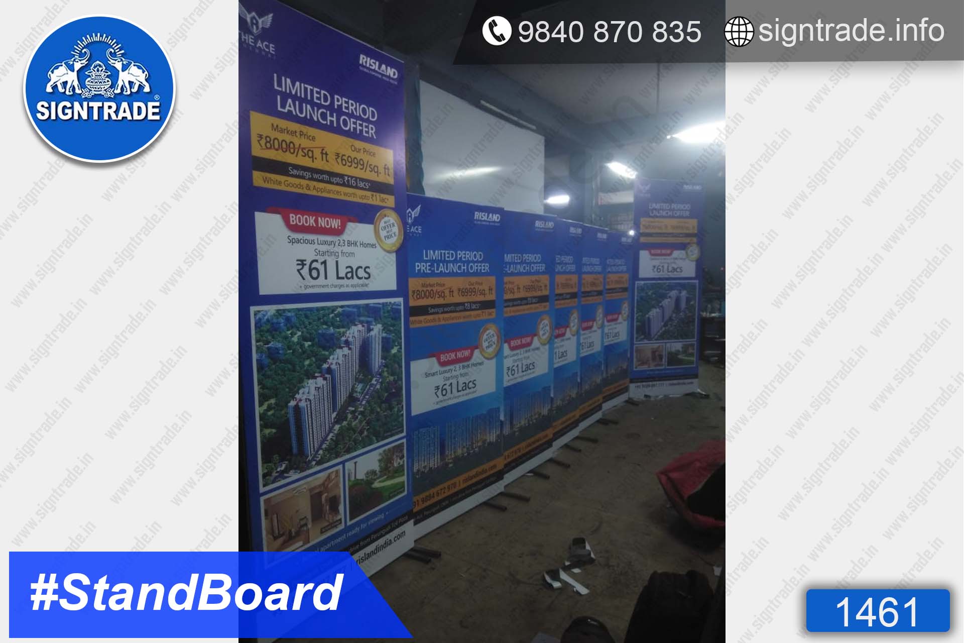 Risland Holdings - 1461, Stand Up Flex Board, Flex Board, Shop front flex board, a board, board, Custom stand board