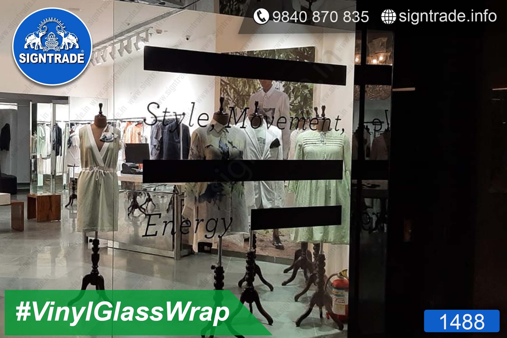 Vinyl Wrapping On Glass Doors - SIGNTRADE - Vinyl Printing Service in Chennai