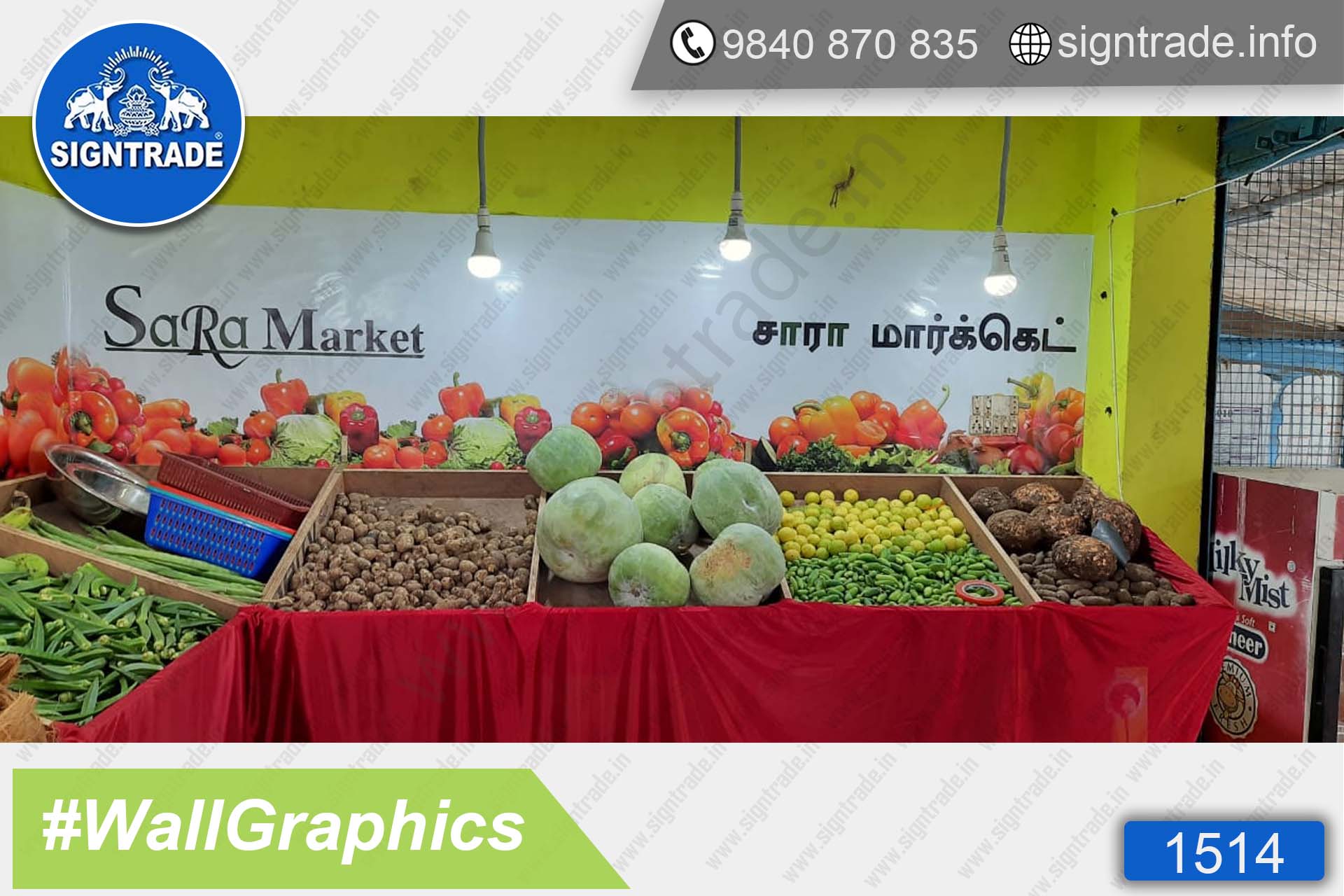Sara Market, Madambakkam, Chennai - SIGNTRADE - Wall Graphics - Vinyl Graphics on Wall - Digital Printing Services in Chennai