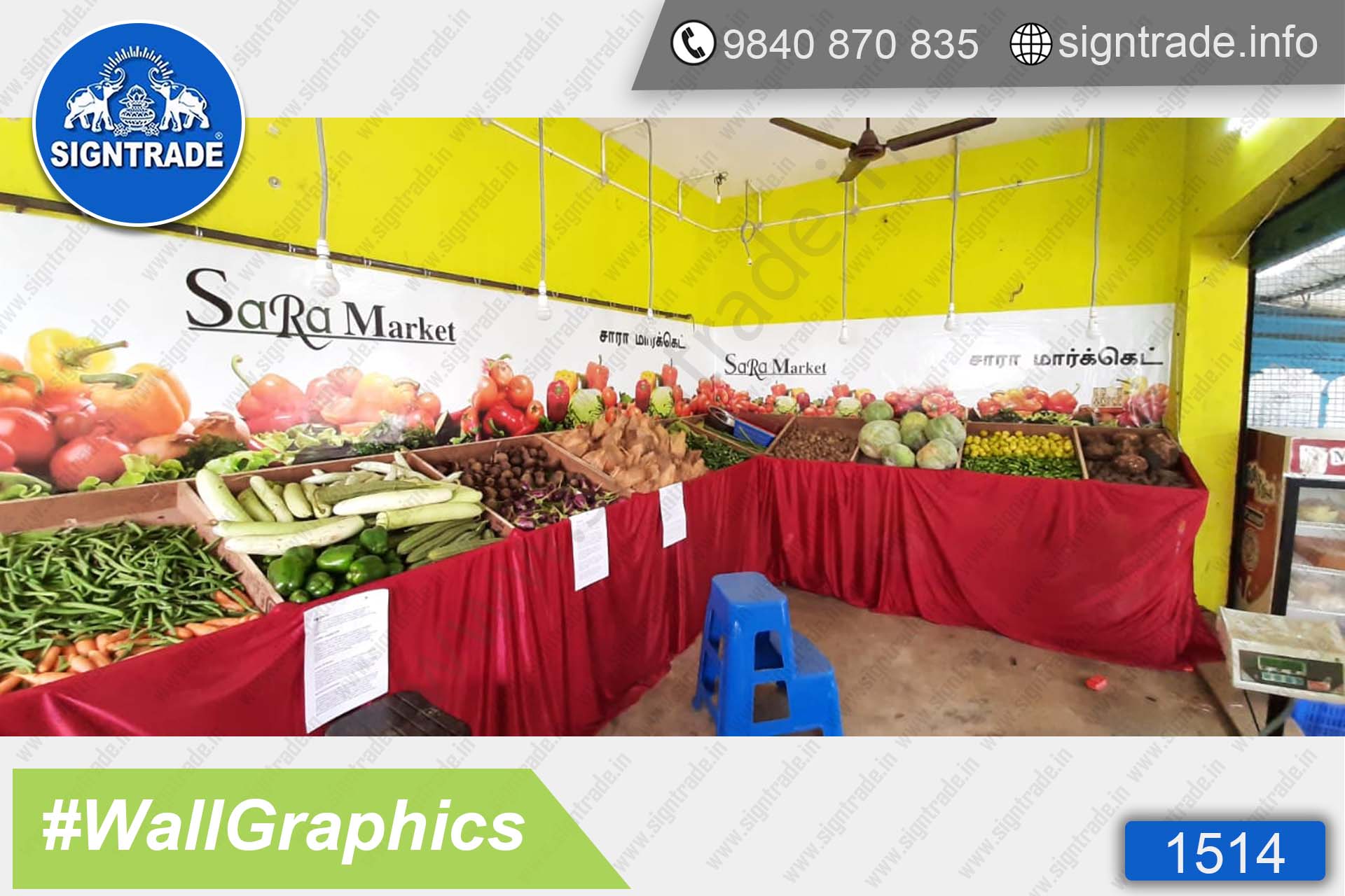 Sara Market, Madambakkam, Chennai - SIGNTRADE - Wall Graphics - Vinyl Graphics on Wall - Digital Printing Services in Chennai