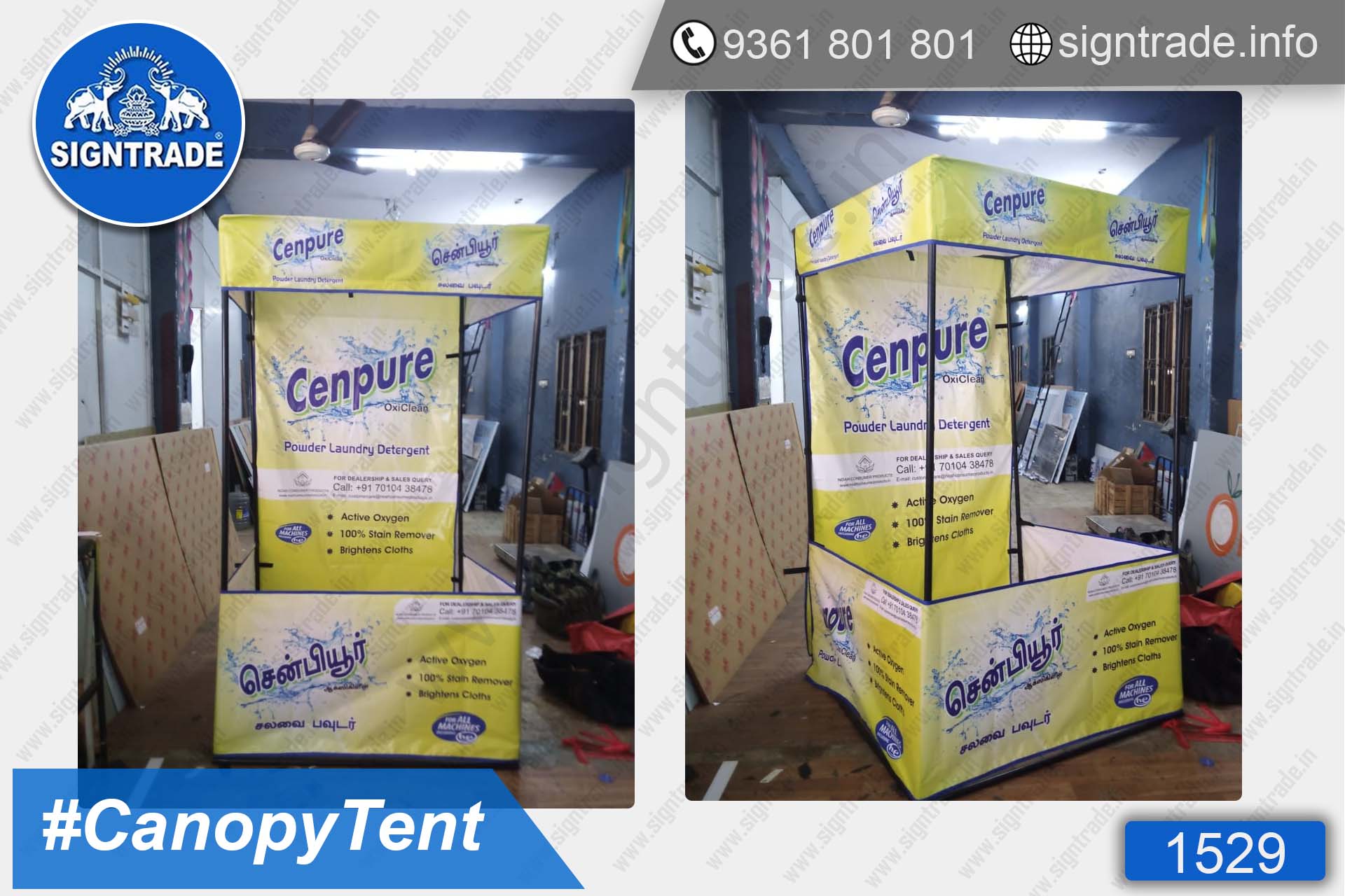 Cenpure Detergent Powder, Chennai - SIGNTRADE - Canopy Tent Manufactures in Chennai