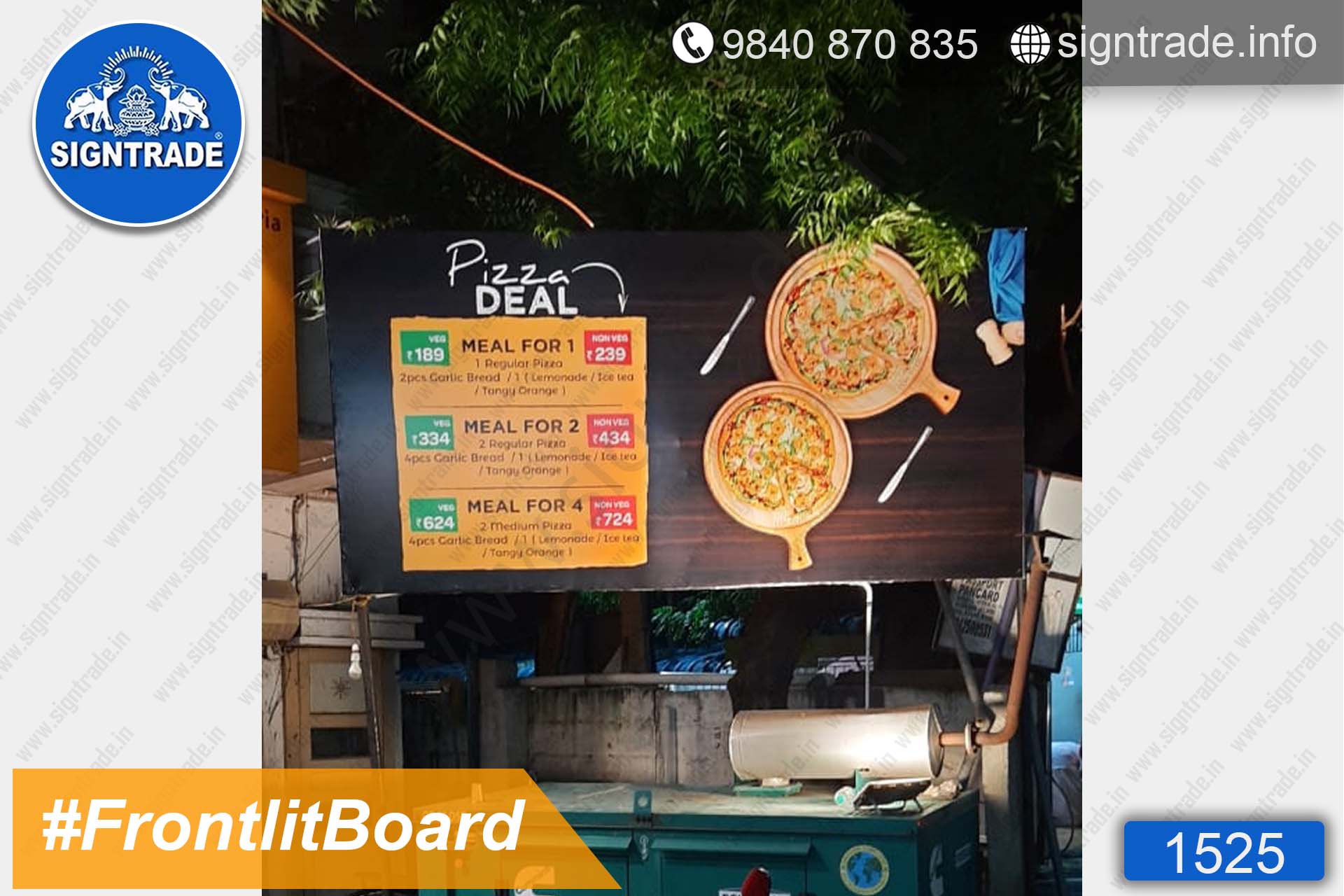 Pizza Deal, Chennai - SIGNTRADE - Digital Printing Service - Frontlit Flex Board Board Manufacturer in Chennai