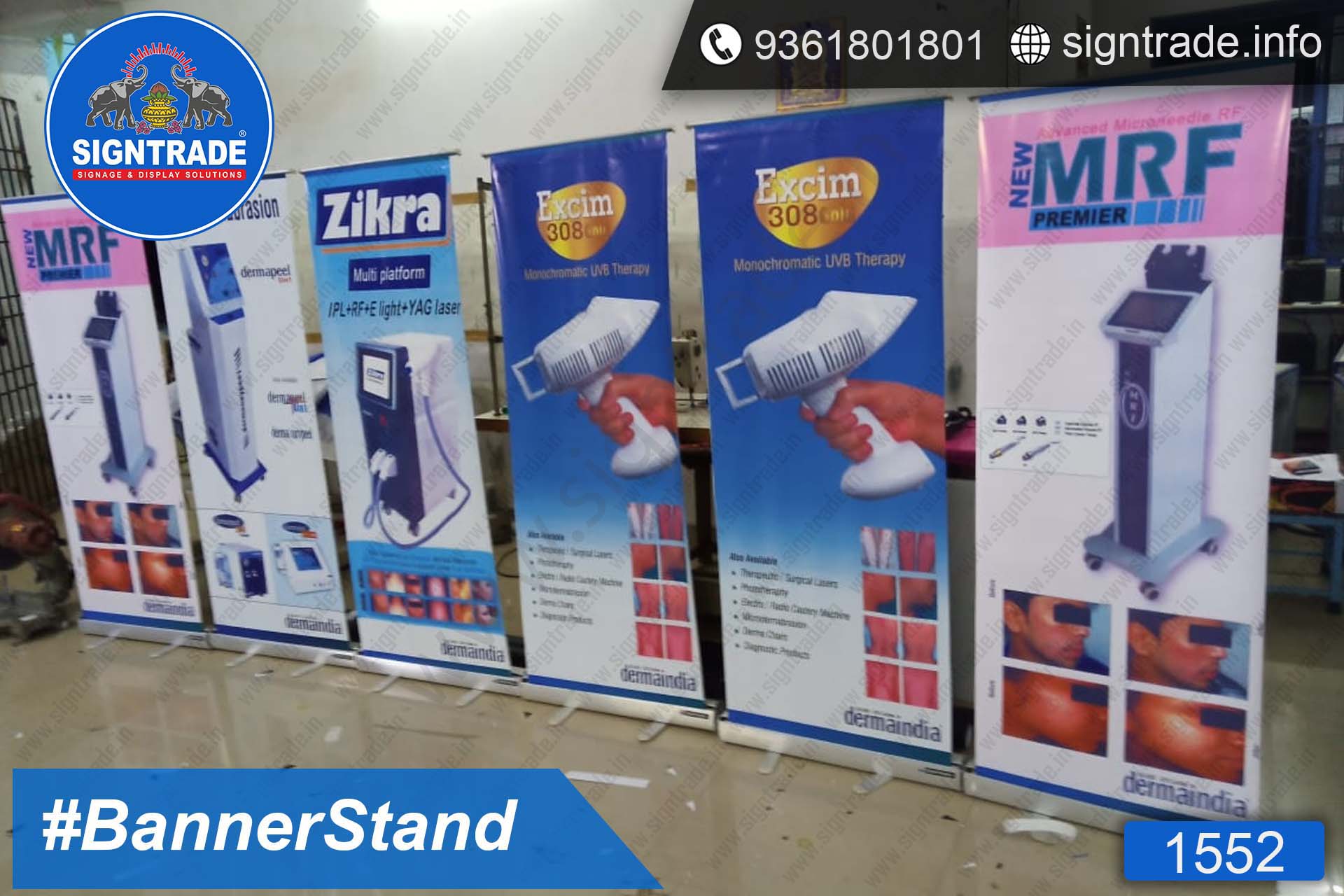 Dermaindia - SIGNTRADE - Roll Up Banner Stand Manufacturers in Chennai